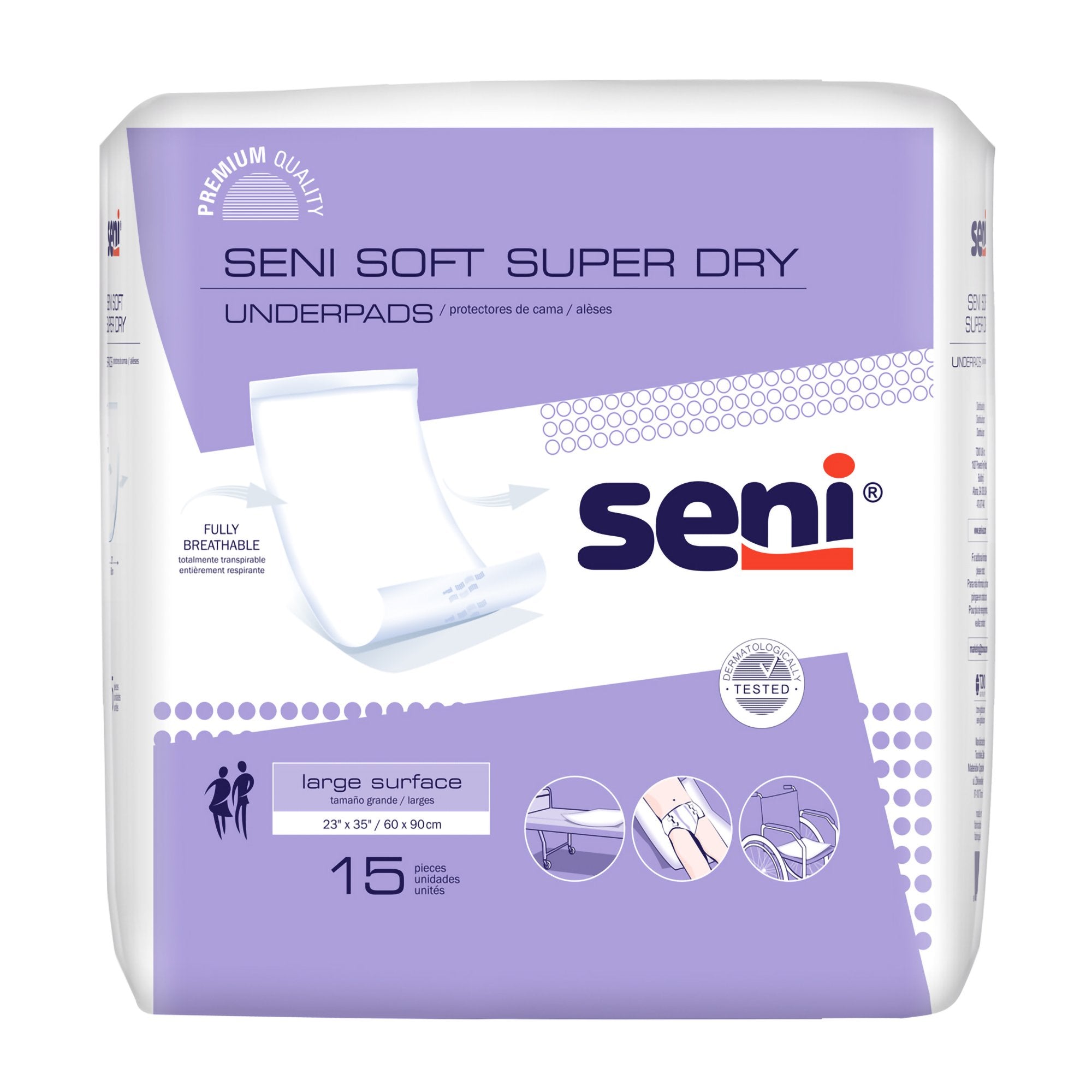 TZMO USA Inc - Disposable Underpad Seni® Soft Super Dry 23 X 35 Inch Cellulose Pulp Light Absorbency [60/CS]