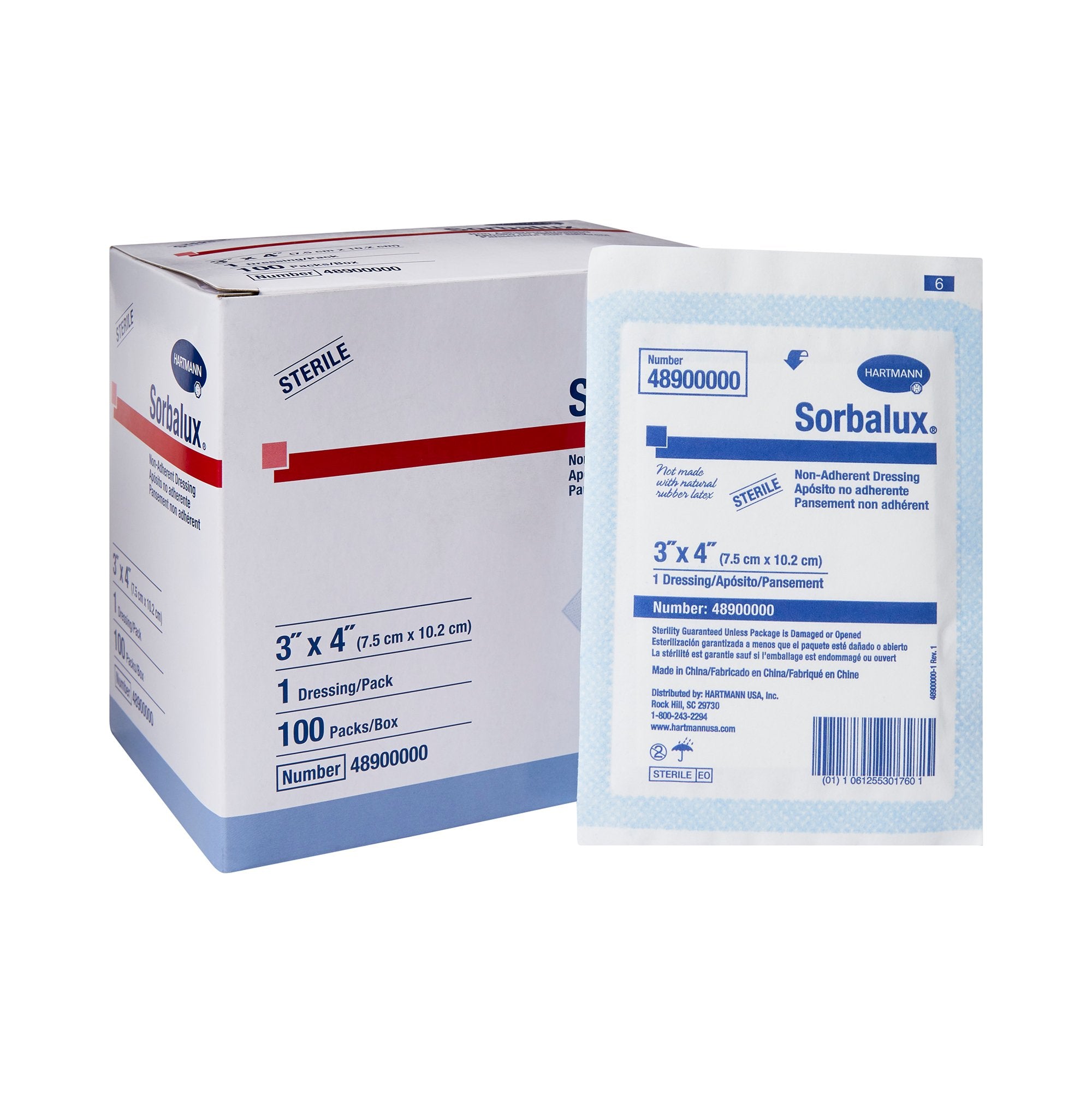 Hartmann - Non-Adherent Dressing Sorbalux® 3 X 4 Inch Sterile 1 per Pack [2400/CS]