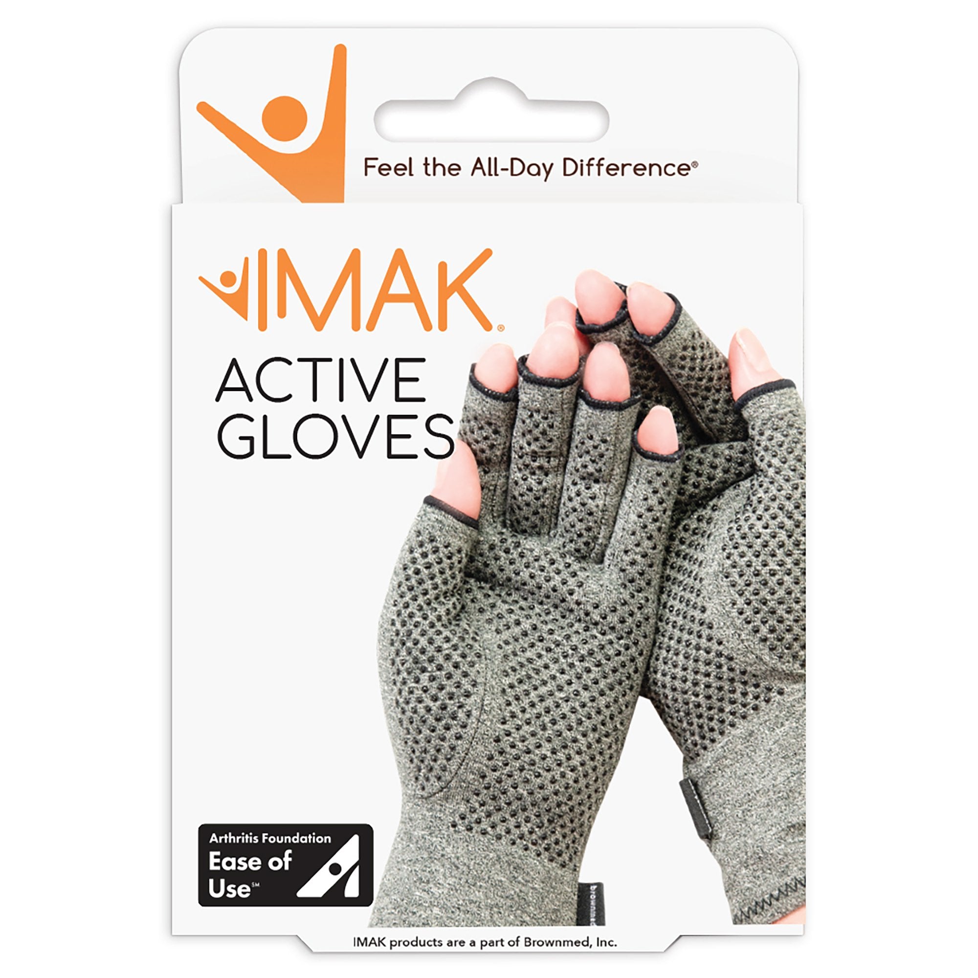 Brownmed - Compression Glove IMAK® Compression Active Open Finger Medium Wrist Length Hand Specific Pair Cotton [36/CS]