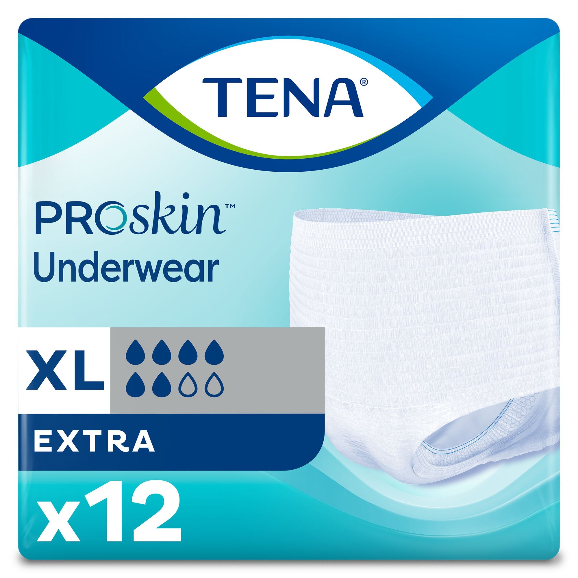 Essity HMS North America Inc - Unisex Adult Absorbent Underwear TENA® ProSkin™ Extra Pull On with Tear Away Seams X-Large Disposable Moderate Absorbency [48/CS]