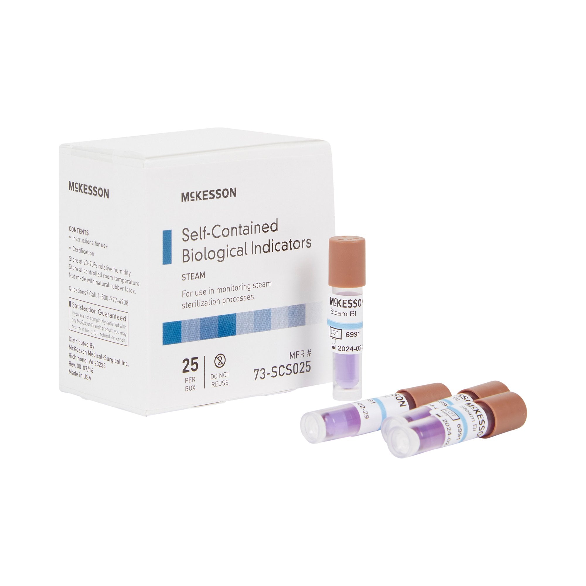 McKesson Brand - McKesson Sterilization Biological Indicator Vial Steam [250/CS]