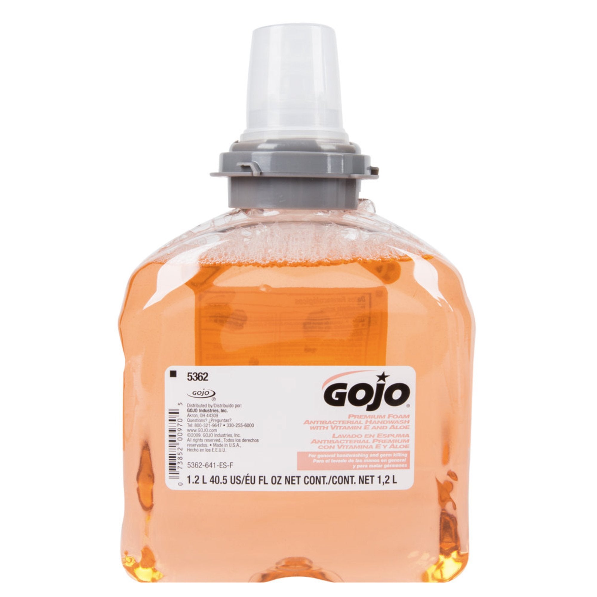 GOJO - Antibacterial Soap GOJO® Premium Foaming 1,200 mL Dispenser Refill Bottle Fresh Fruit Scent [2/CS]