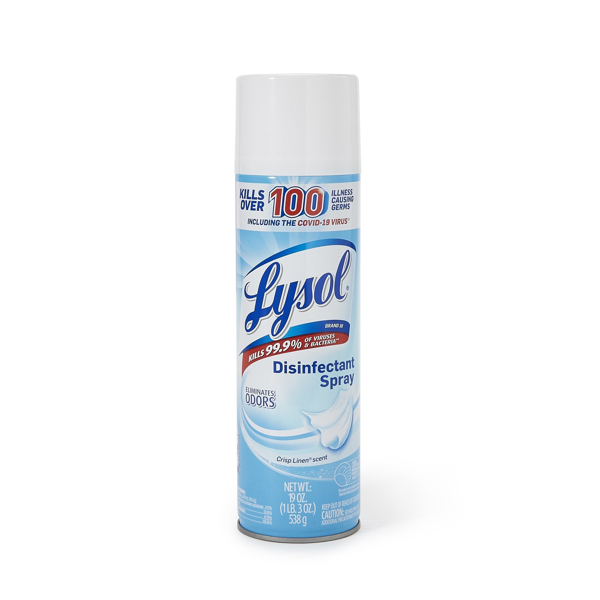 Lagasse - Lysol® Surface Disinfectant Alcohol Based Aerosol Spray Liquid 19 oz. Can Crisp Linen Scent NonSterile [12/CS]