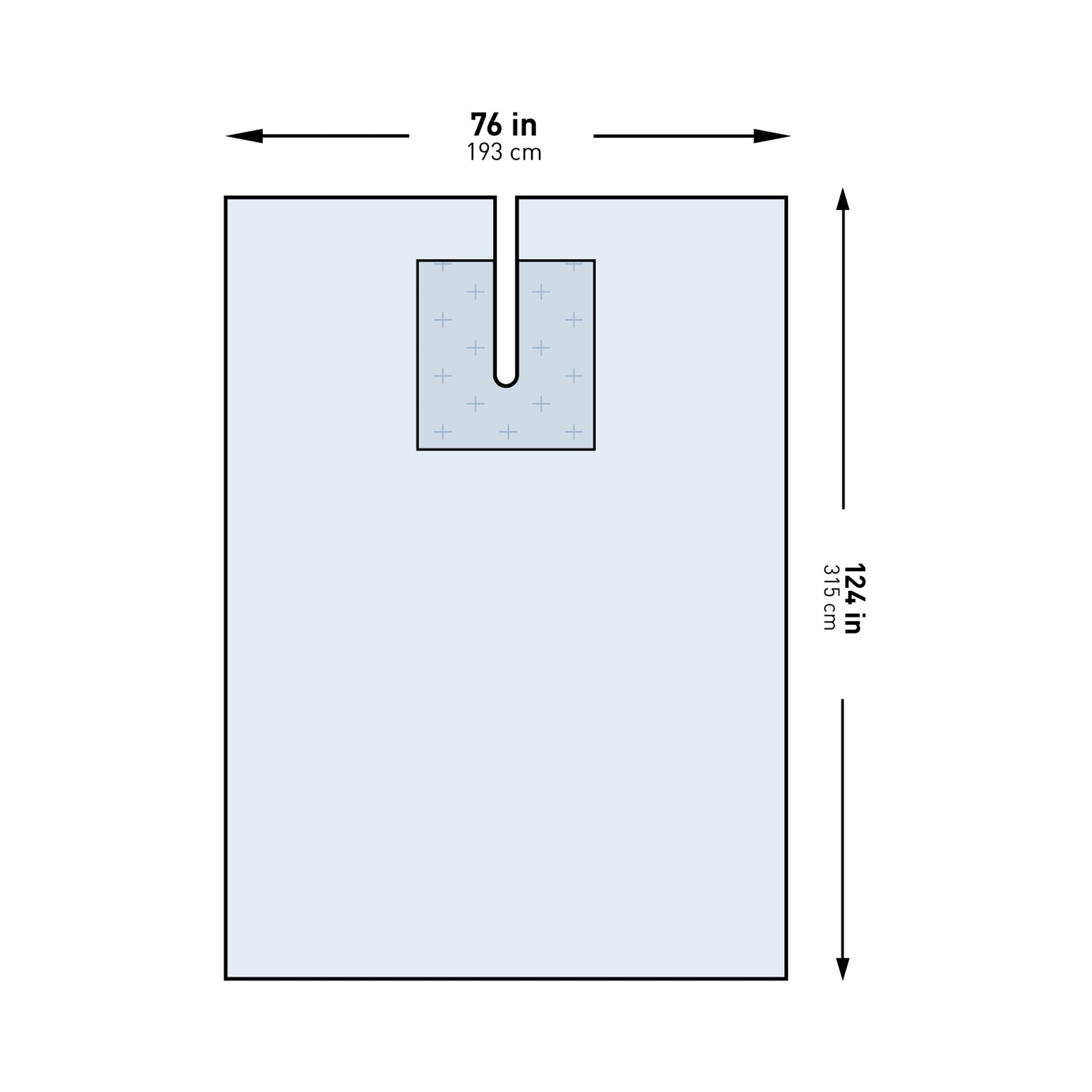 McKesson Brand - EENT Drape McKesson EENT Split Drape 76 W X 124 L Inch Sterile [22/CS]