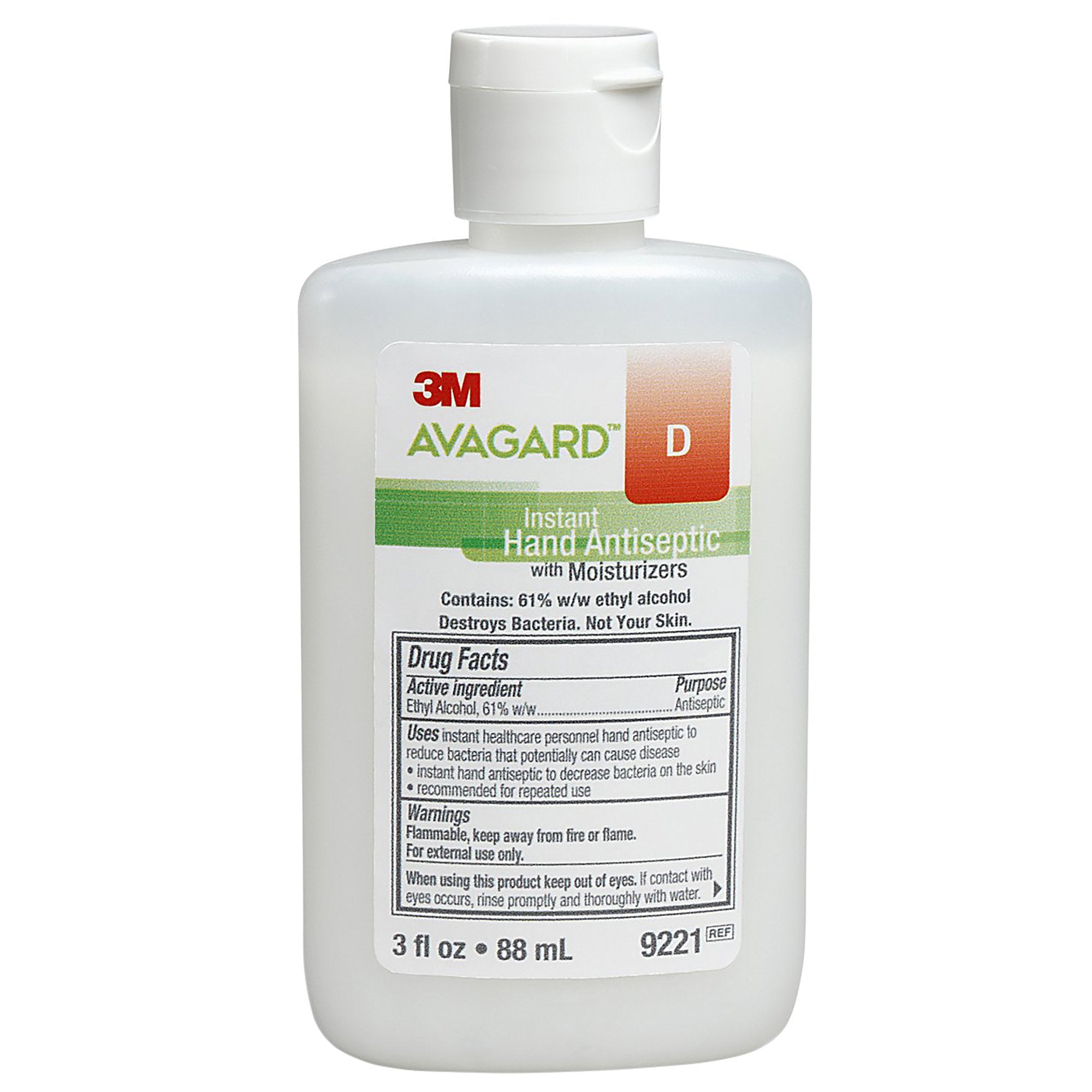 Solventum Corporation - Hand Sanitizer 3M™ Avagard™ D 3 oz. Ethyl Alcohol Gel Bottle [48/CS]