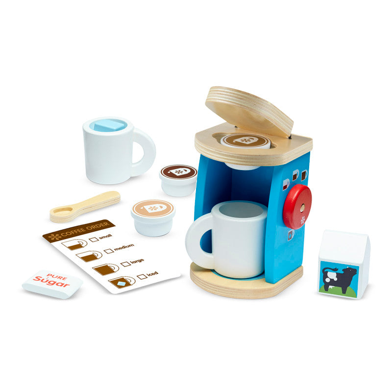 MELISSA & DOUG - Wooden Brew & Serve Coffee Set