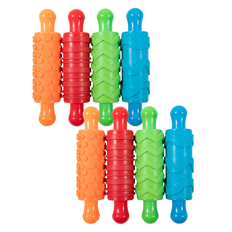 READY 2 LEARN - Paint and Clay Texture Rollers - 4 Per Set - 2 Sets