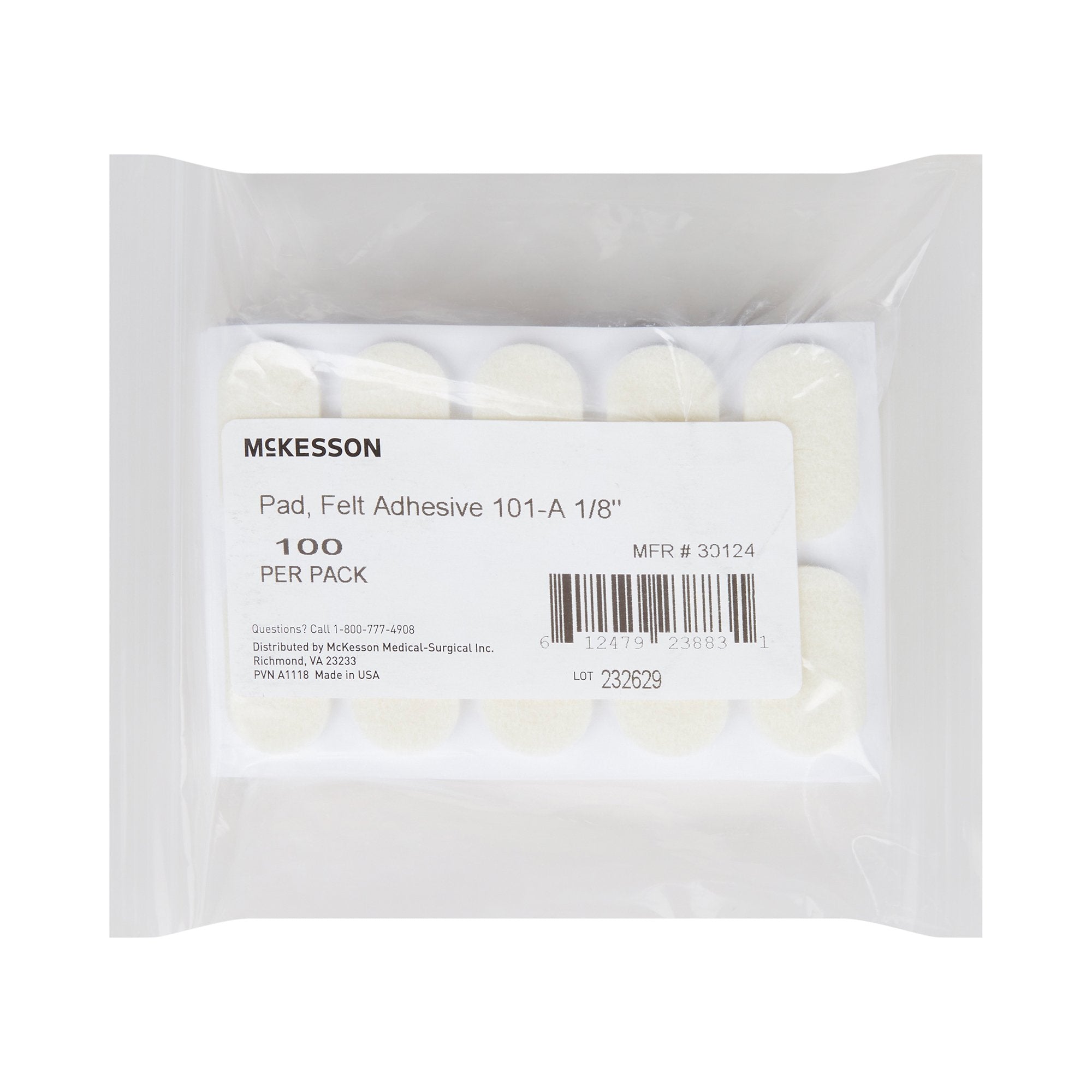 McKesson Brand - Protective Pad McKesson Pedi-Pad Size 101-A Adhesive Foot [2000/CS]