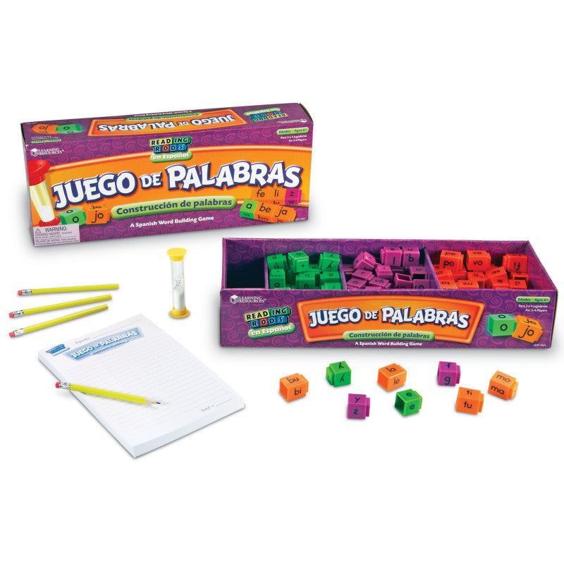 LEARNING RESOURCES - Juego de Palabras Spanish Reading Rods® Word Game