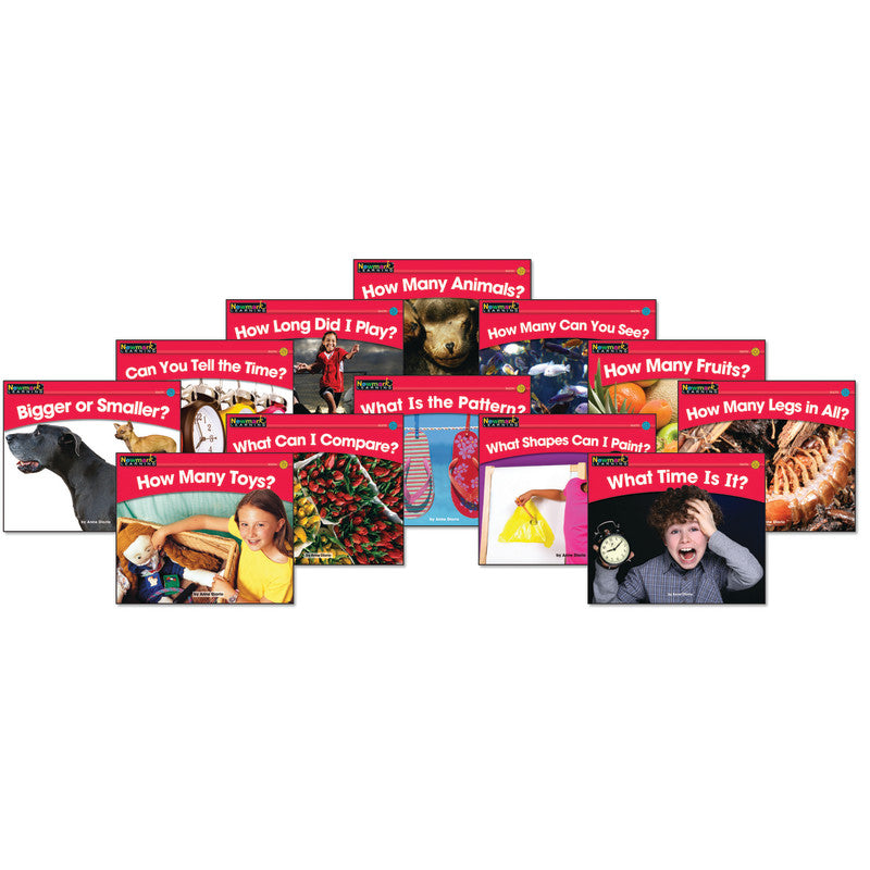 NEWMARK LEARNING - Rising Readers Leveled Books, Math Set, Set of 12