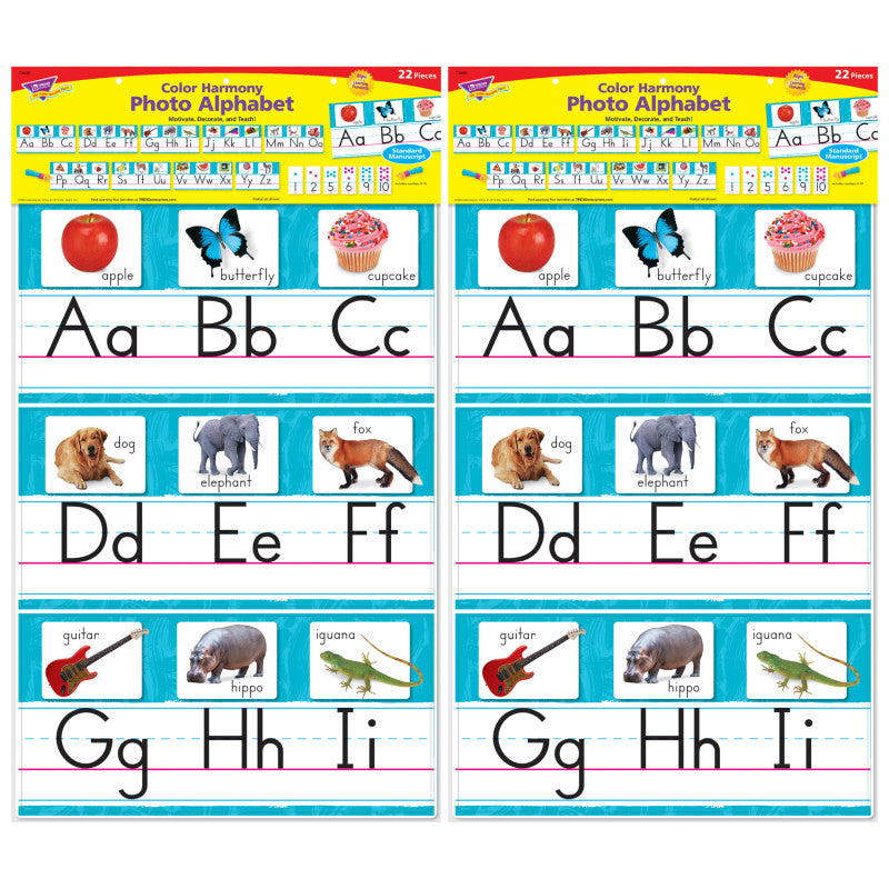 TREND - Color Harmony Photo Alphabet Bulletin Board Set, 2 Sets