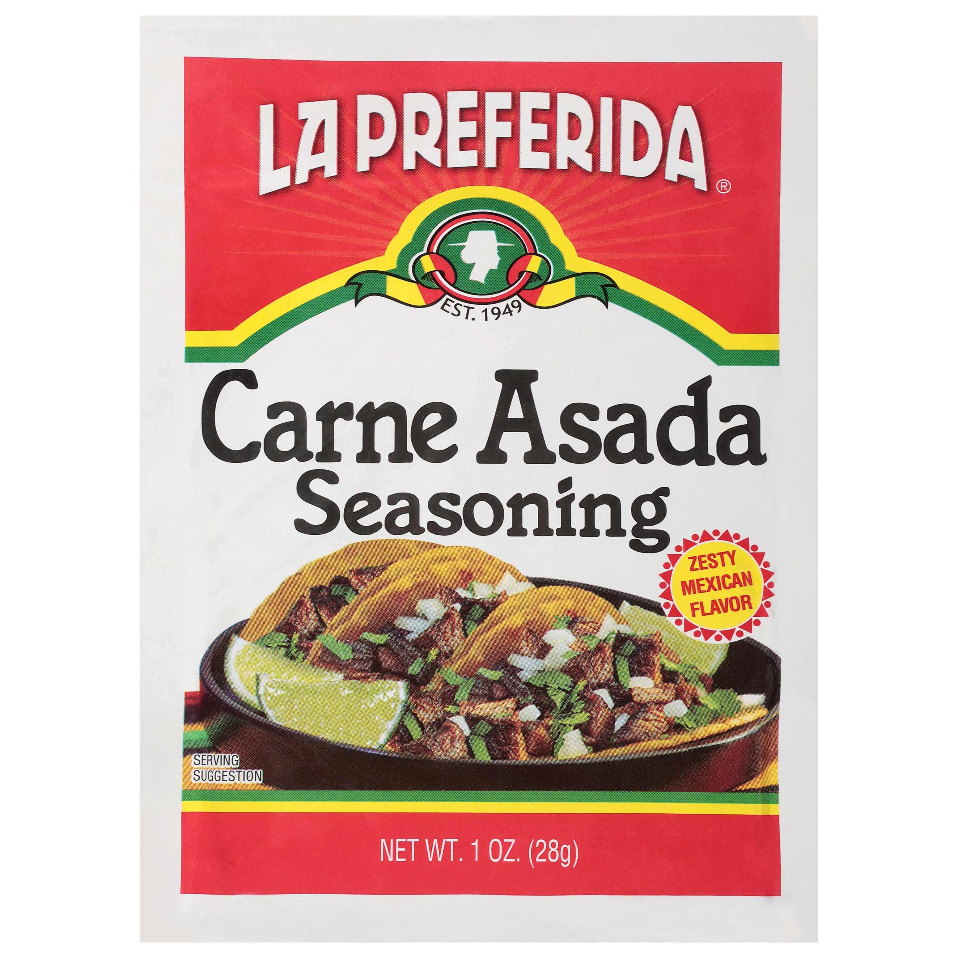 La Preferida Carne Asada Seasoning 1 oz - Case of 12