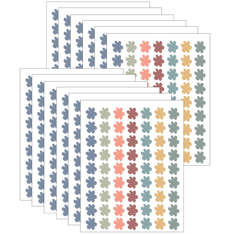 TEACHER CREATED RESOURCES - Wonderfully Wild Flowers Mini Stickers, 378 Per Pack, 12 Packs