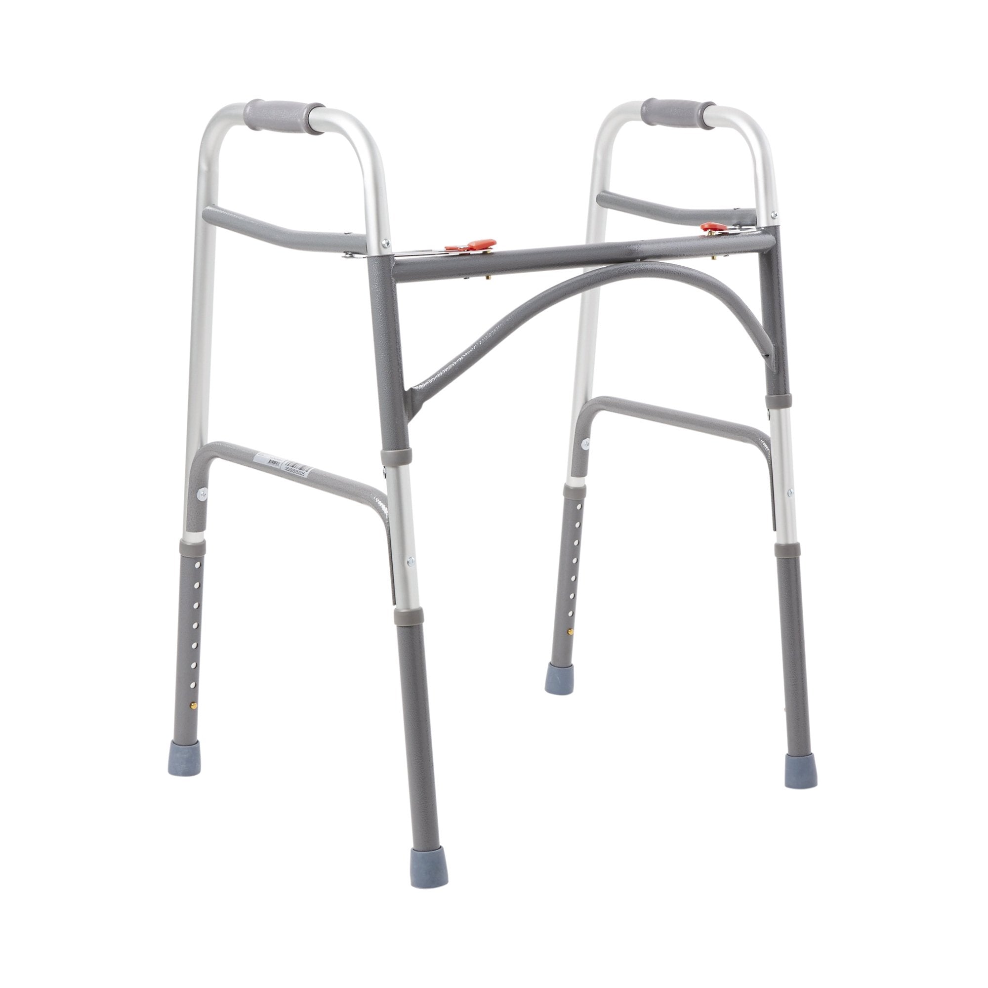 McKesson Brand - Bariatric Dual Release Folding Walker Adjustable Height McKesson Steel Frame 500 lbs. Weight Capacity 32-1/2 to 39 Inch Height [2/CS]