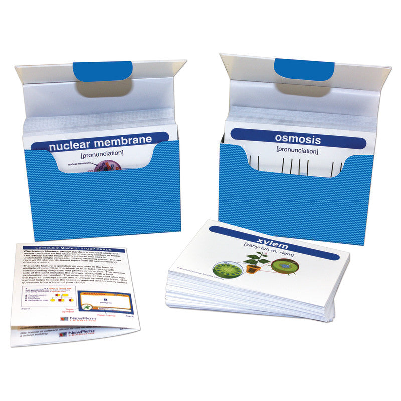 NEWPATH LEARNING - Life Science Vocabulary Builder Flash Card Set, Middle School