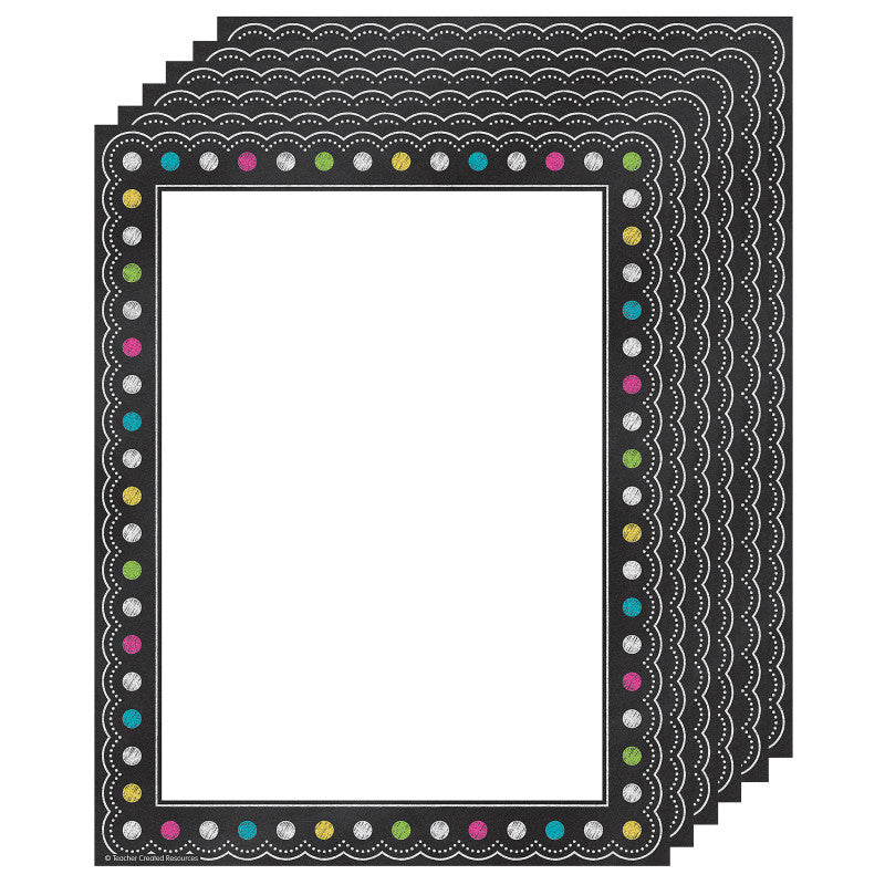 TEACHER CREATED RESOURCES - Chalkboard Brights Computer Paper, 50 Per Pack, 6 Packs