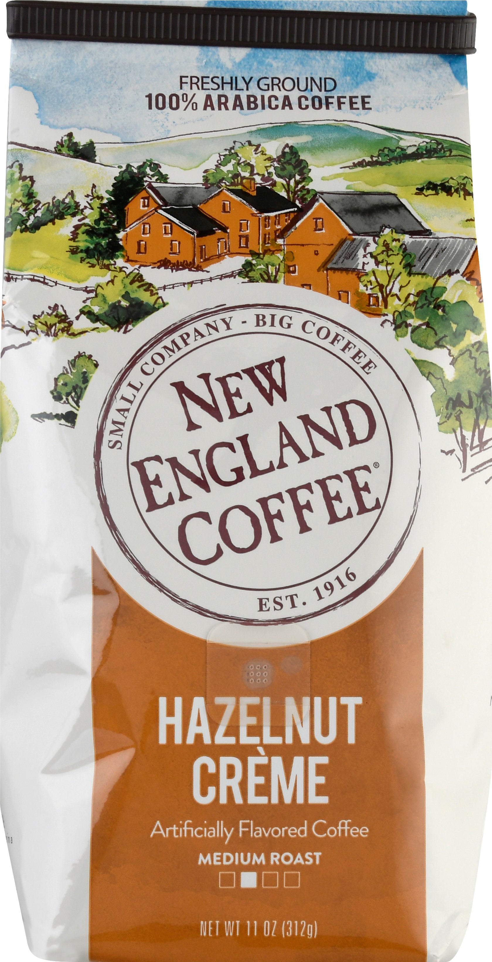 New England Coffee Medium Roast Hazelnut Creme Coffee 11 oz - Case of 6