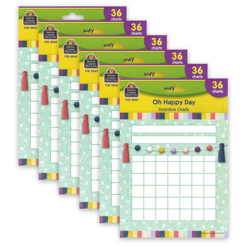 TEACHER CREATED RESOURCES - Oh Happy Day Incentive Charts, Pack of 6