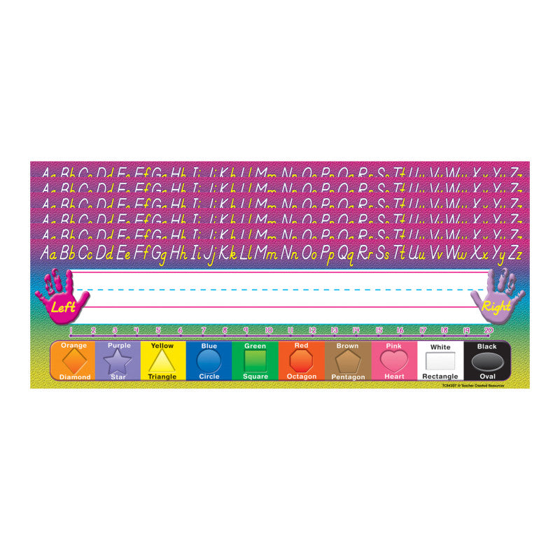 TEACHER CREATED RESOURCES - Modern Printing Flat Name Plates, 36 Per Pack, 6 Packs