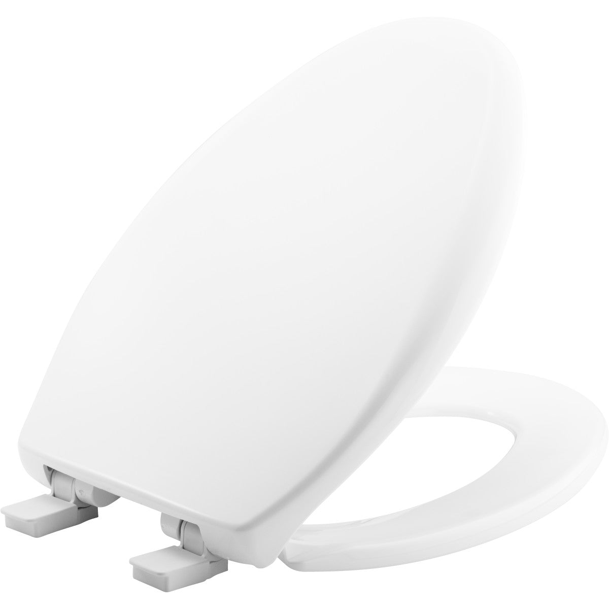 Bemis Affinity® Elongated Plastic Toilet Seat in White with STA-TITE® Seat Fastening System®, Easy•Clean®, Whisper•Close®, Precision Seat Fit® Adjustable Hinge and Super Grip Bumpers®