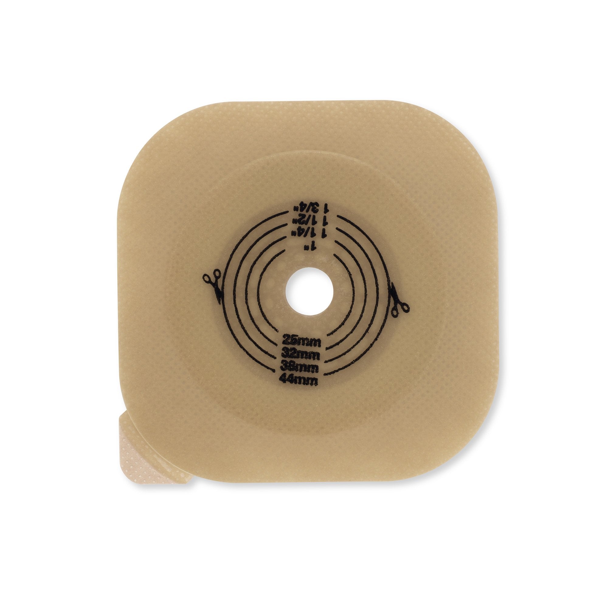 Hollister - Ostomy Barrier New Image™ Flat CeraPlus™ Precut, Extended Wear Without Tape 1-3/4 Inch Flange Green Code 1-1/8 Inch Opening [5/BX]