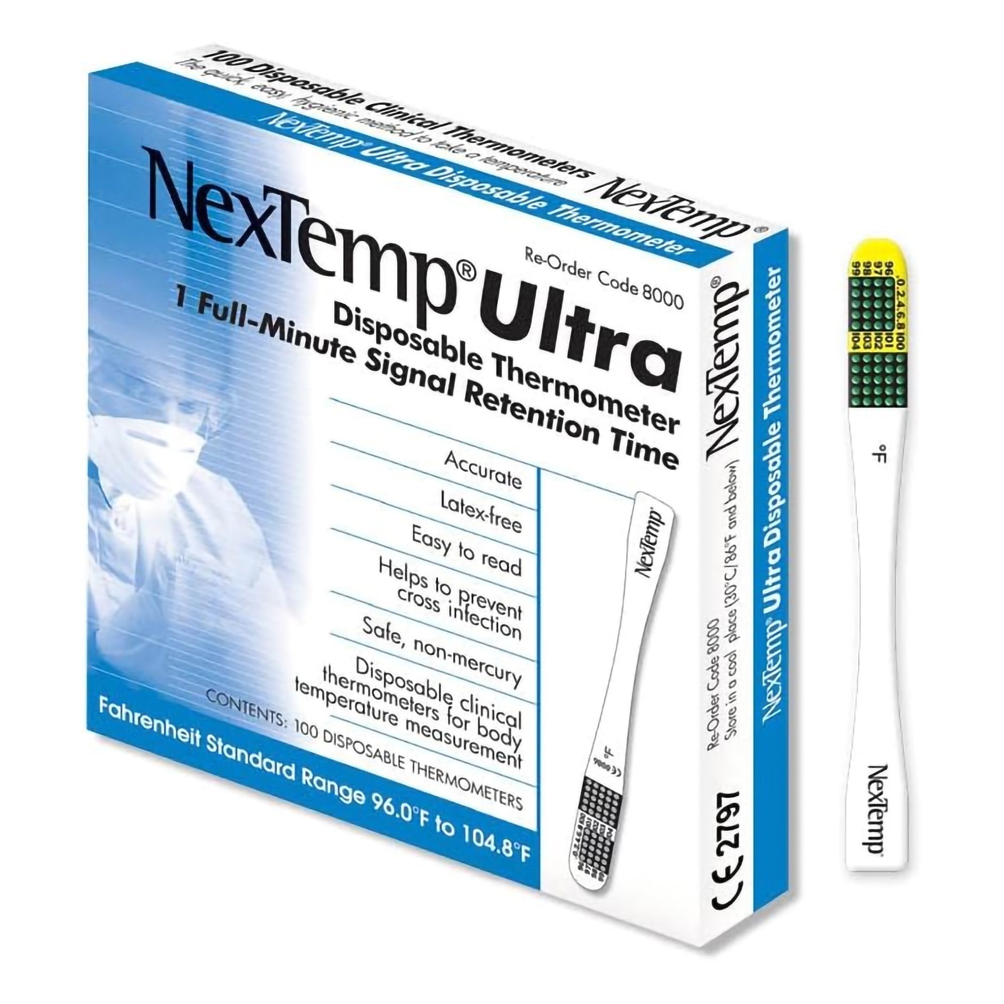 Medical Indicators - Disposable Oral Thermometer NexTemp® 96 to 104.8 °F Color Dots Display [2000/CS]