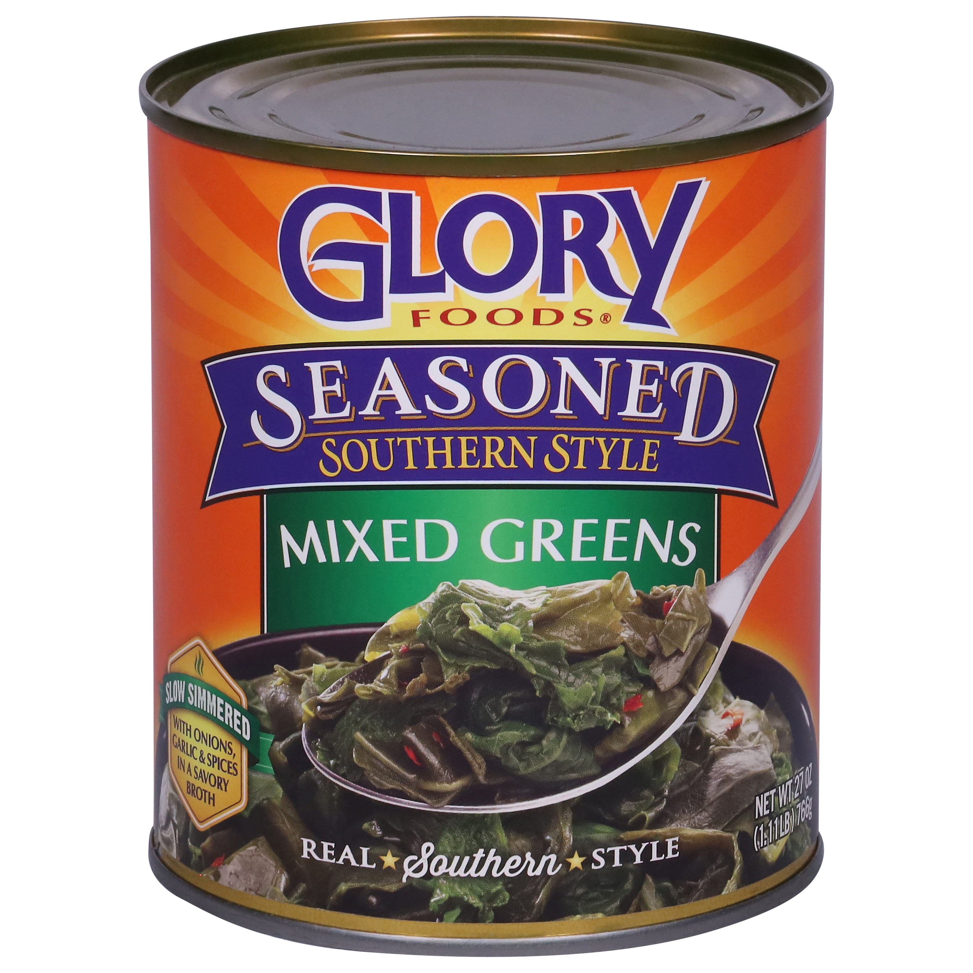 Glory Seasoned Southern Style Mixed Greens 27 oz - Case of 12