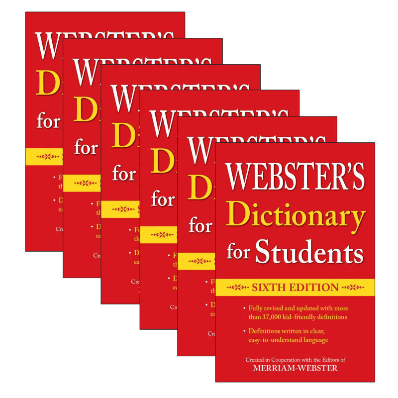 MERRIAM-WEBSTER - Webster's Dictionary for Students, Sixth Edition, Pack of 6