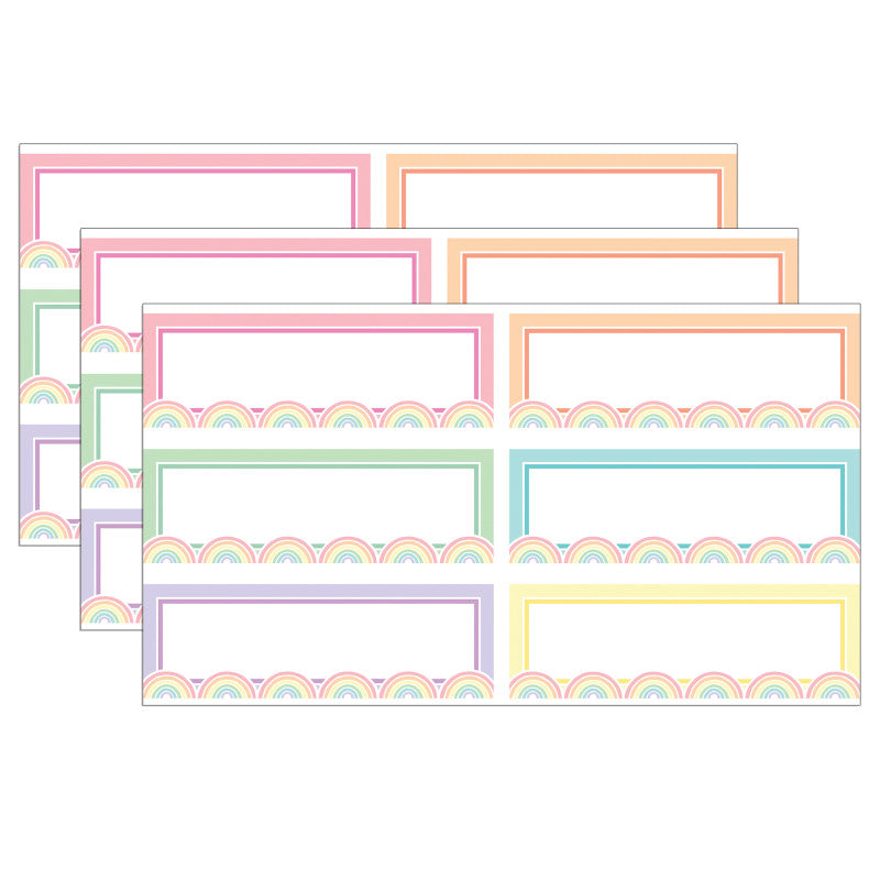 TEACHER CREATED RESOURCES - Pastel Pop Rainbow Labels Magnetic Accents, 20 Per Pack, 3 Packs