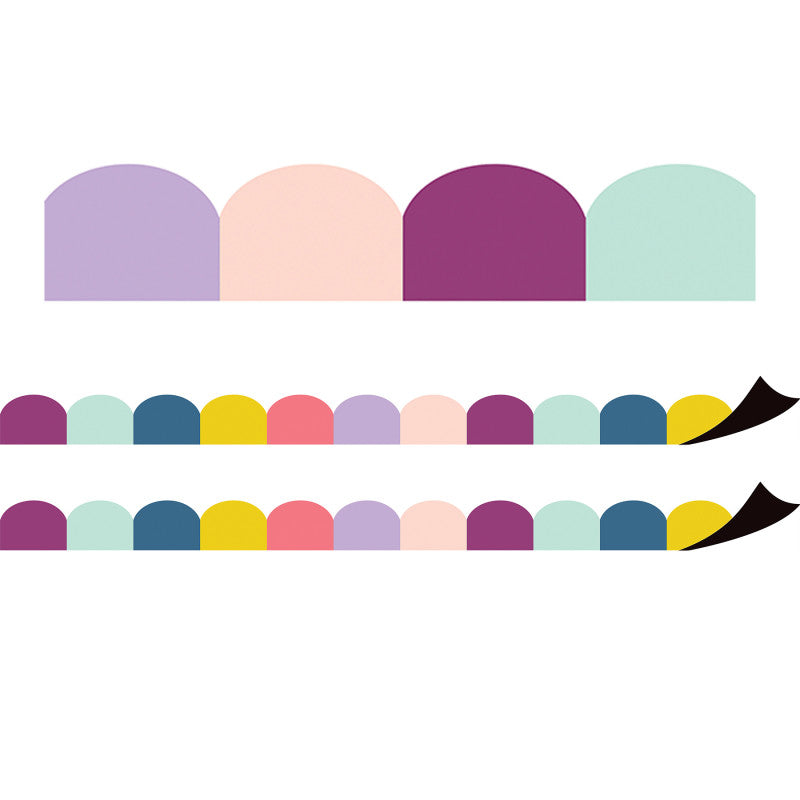 TEACHER CREATED RESOURCES - Oh Happy Day Scalloped Magnetic Border, 24 Feet Per Pack, 2 Packs
