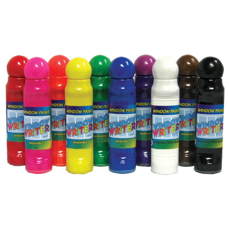 CRAFTY DAB - Window Writers Paint, 10 Colors, 48 ml each