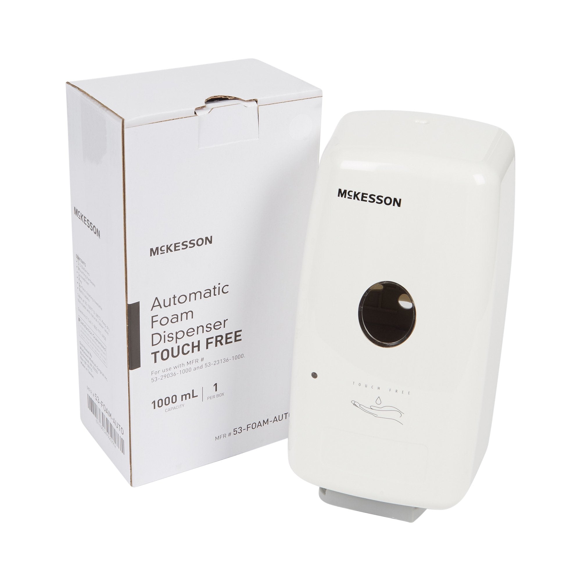 McKesson Brand - Hand Hygiene Dispenser McKesson White Plastic Touch Free 1000 mL Wall Mount [1/EA]