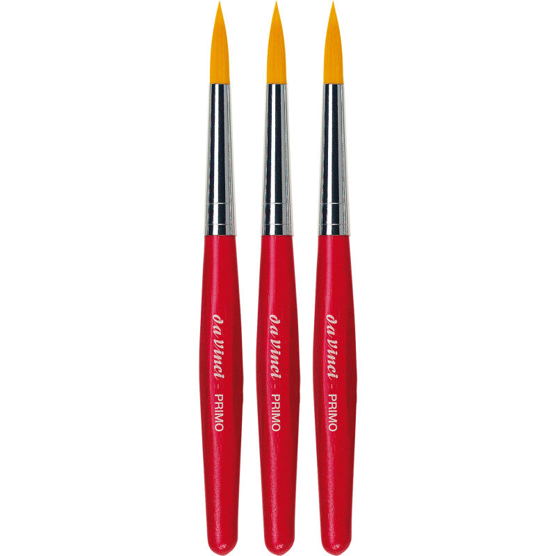 PRIMO Preschool Brush, Synthetic, Tempera, Round, Series 353R, Size 12, Pack of 3