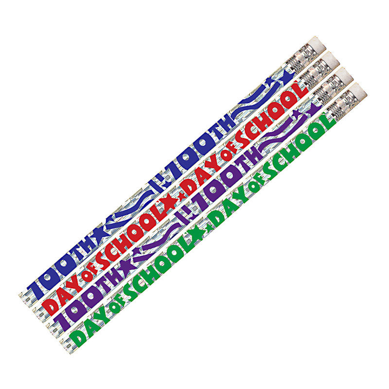 MUSGRAVE PENCIL COMPANY - 100th Day of School Pencil, Pack of 144 (MUS2347G)
