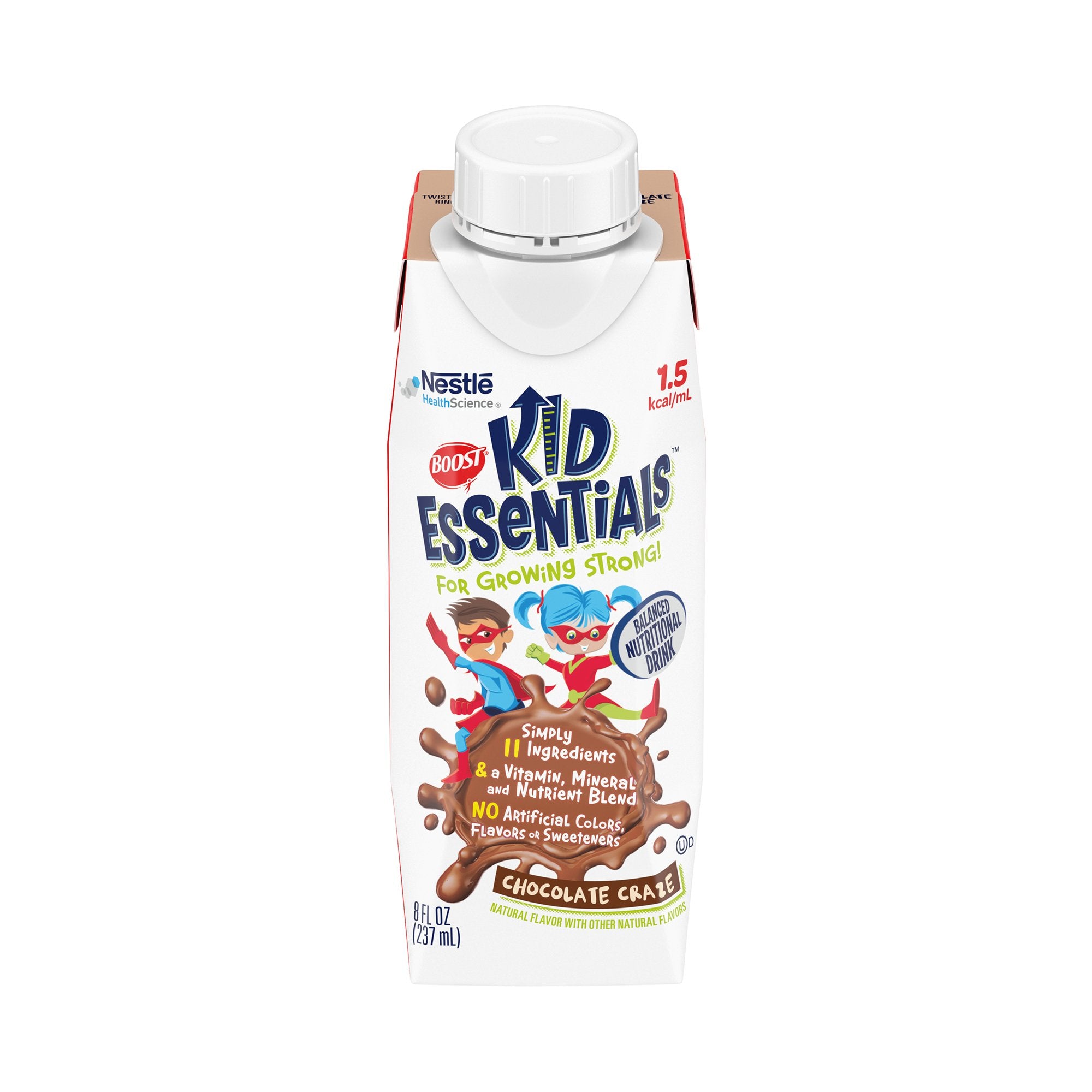 Nestle Healthcare Nutrition - Pediatric Oral Supplement Boost® Kid Essentials™ 1.5 Chocolate Craze Flavor 8 oz. Carton Liquid Vitamins / Minerals [24/CS]