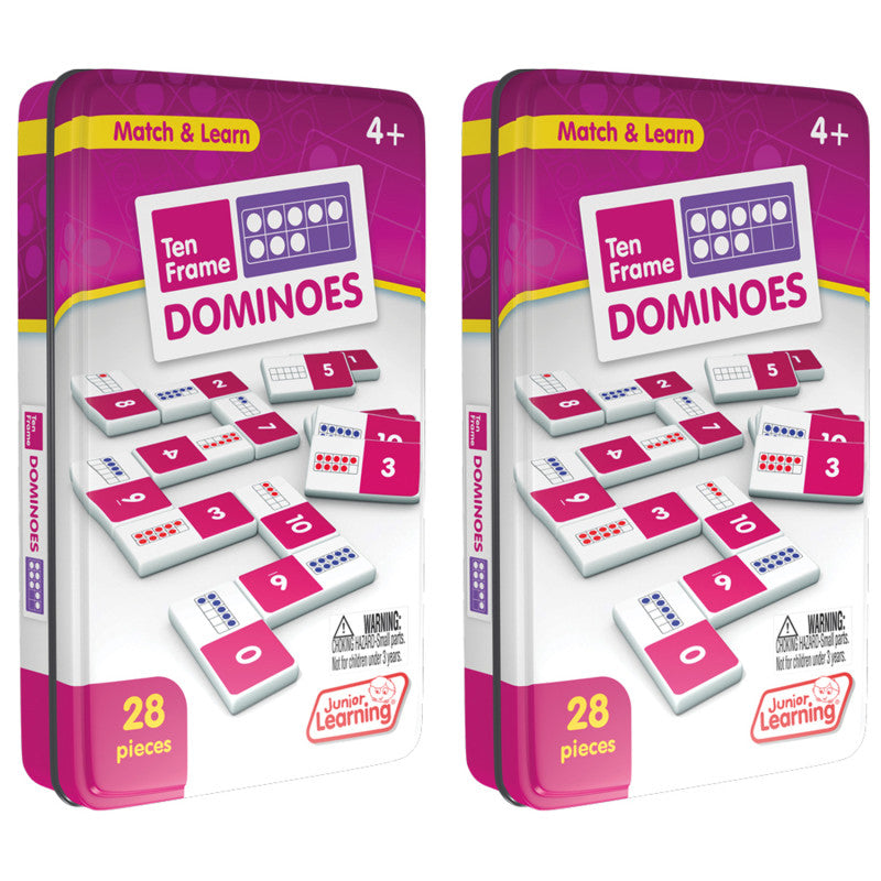 JUNIOR LEARNING - Ten Frames Dominoes, 2 Sets