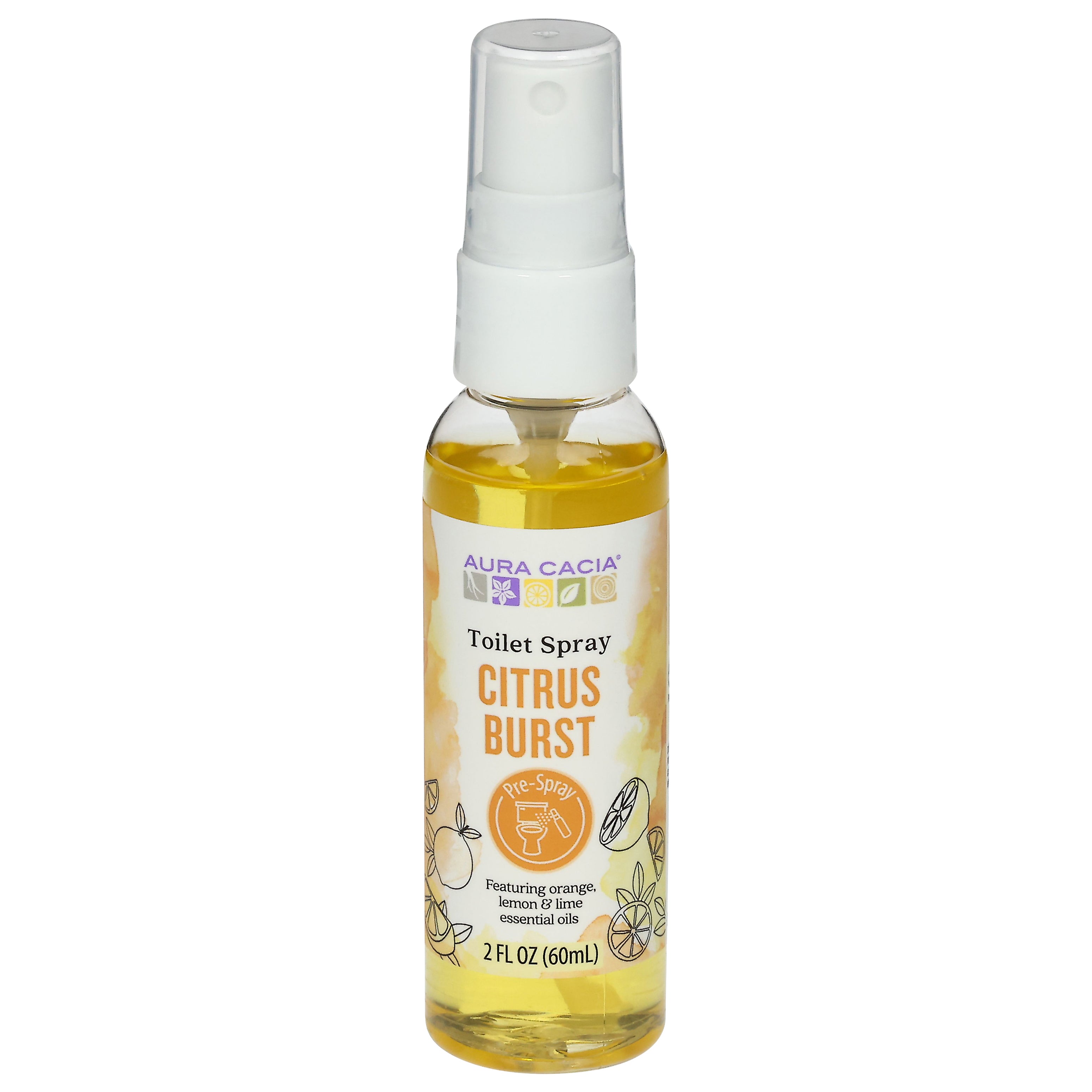 Aura Cacia Citrus Burst Toilet Spray 2 fl oz - Case of 1