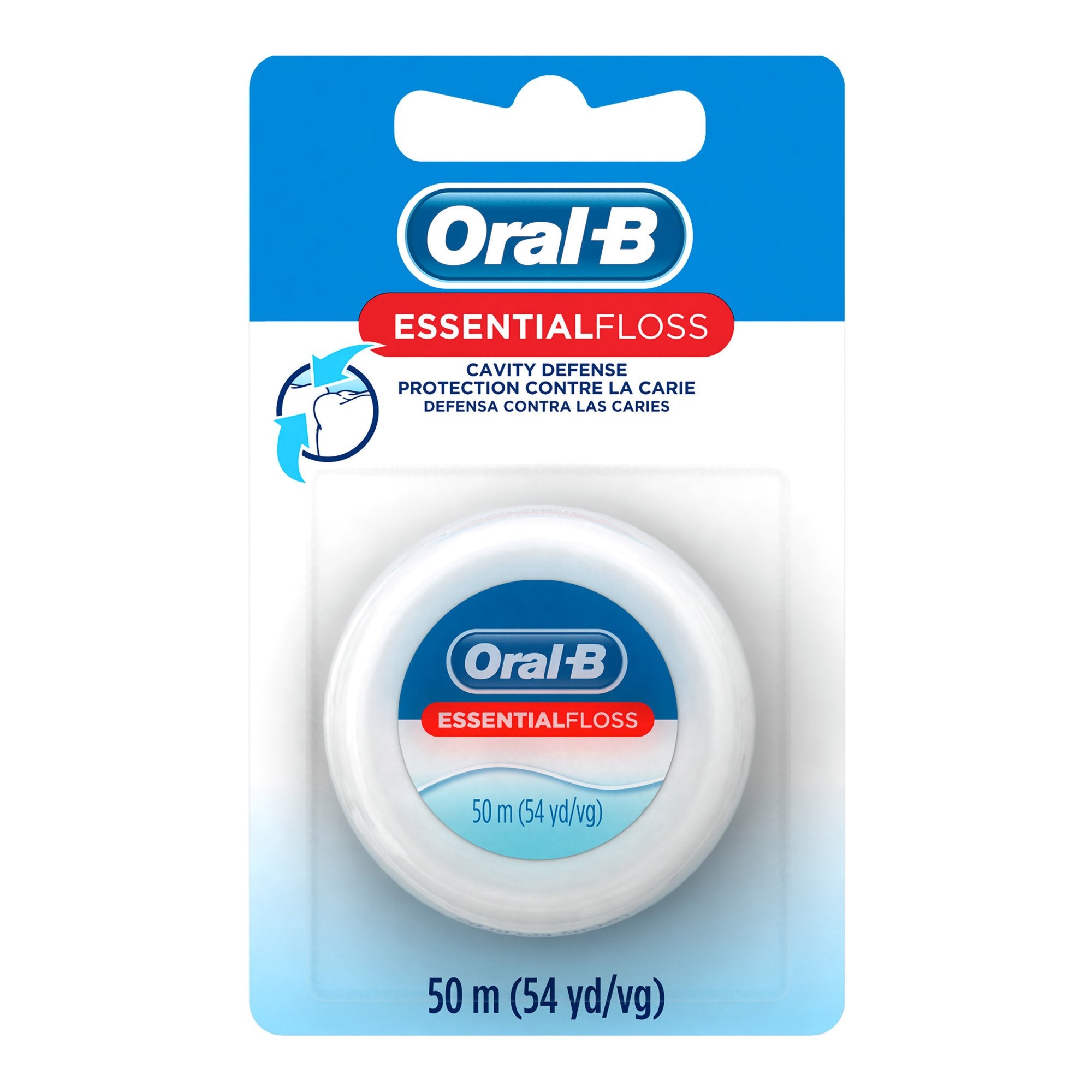 Procter & Gamble - Dental Floss Oral-B Essential Floss Cavity Defense Waxed 54 Yard Unflavored [1/EA]