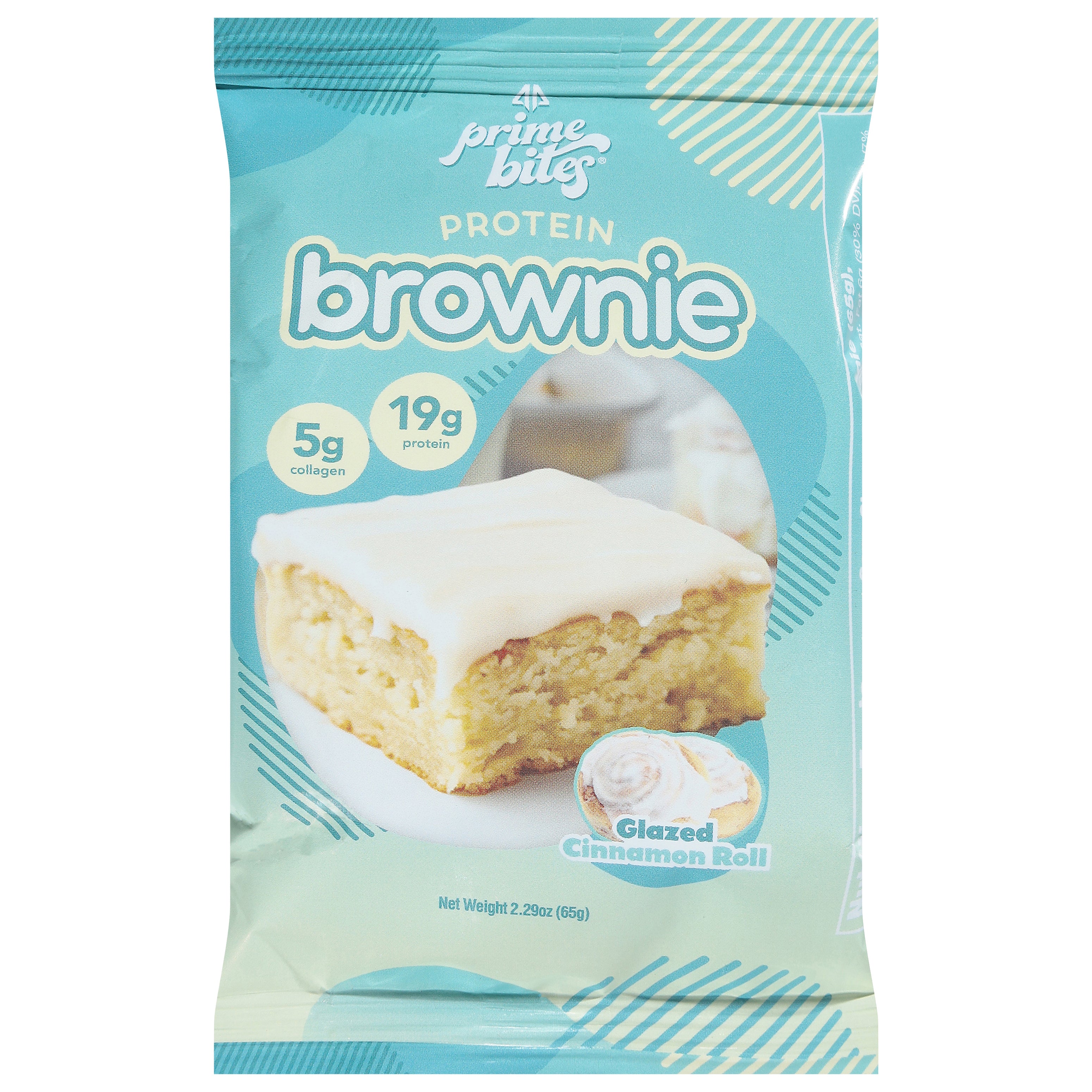 Prime Bites Glazed Cinnamon Roll Protein Brownie 2.29 oz - Case of 12