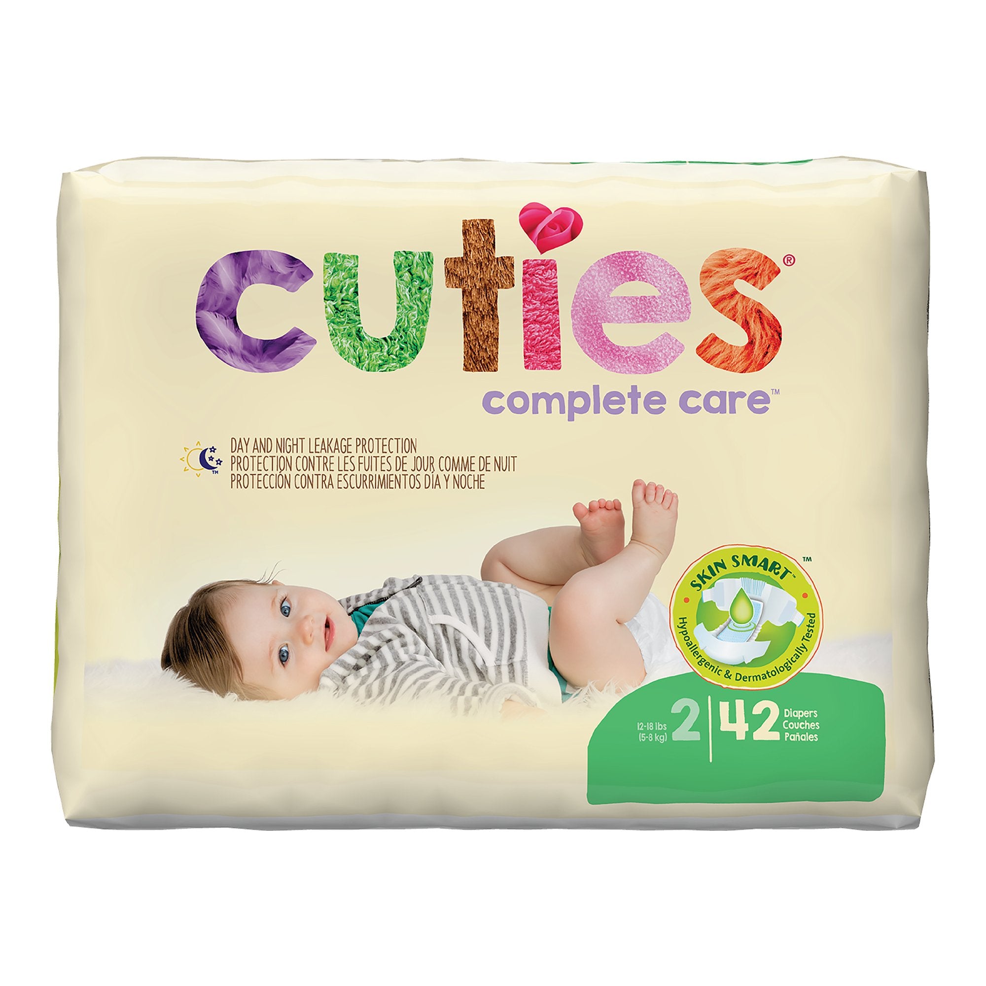 First Quality - Unisex Baby Diaper Cuties® Complete Care Size 2 Disposable Heavy Absorbency [1/PK]