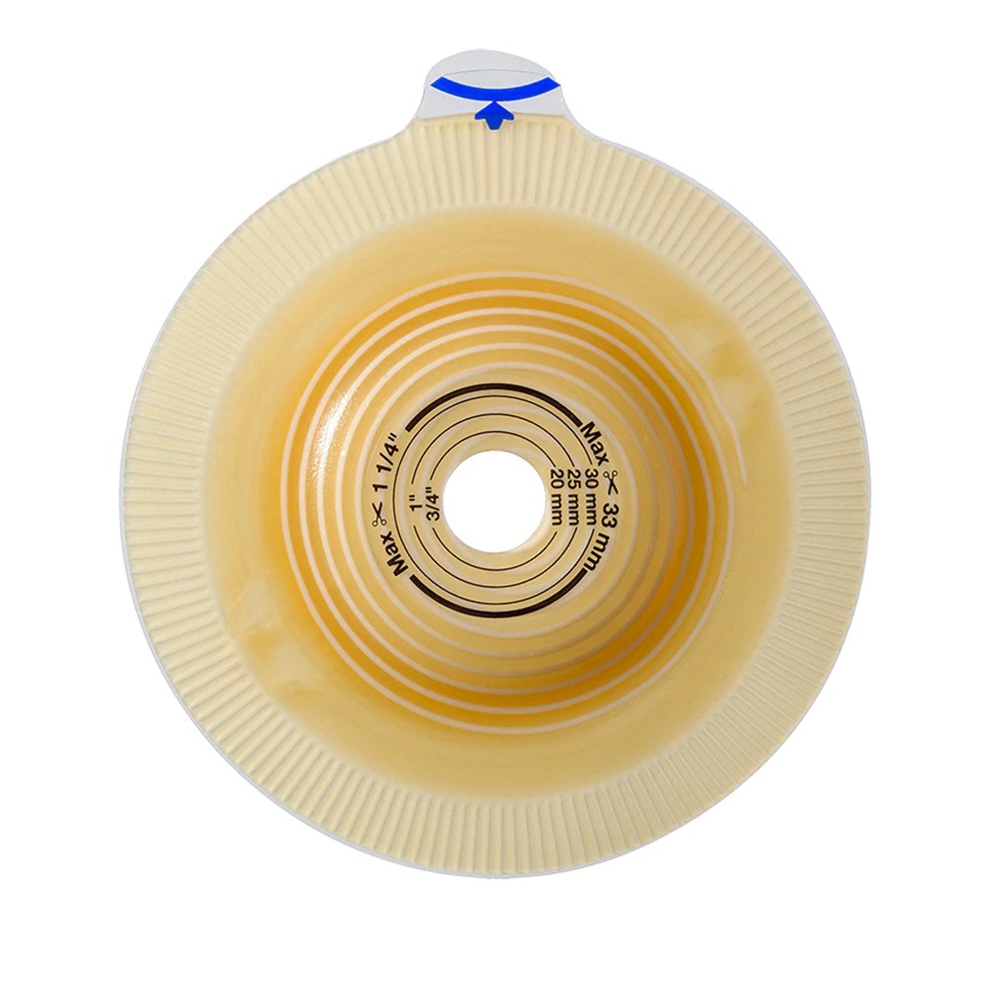 Coloplast - Ostomy Barrier Assura® Trim to Fit, Extra Extended Wear Spiral Adhesive 50 mm Flange Red Code System Synthetic Resin 5/8 to 1-5/16 Inch Opening [5/BX]