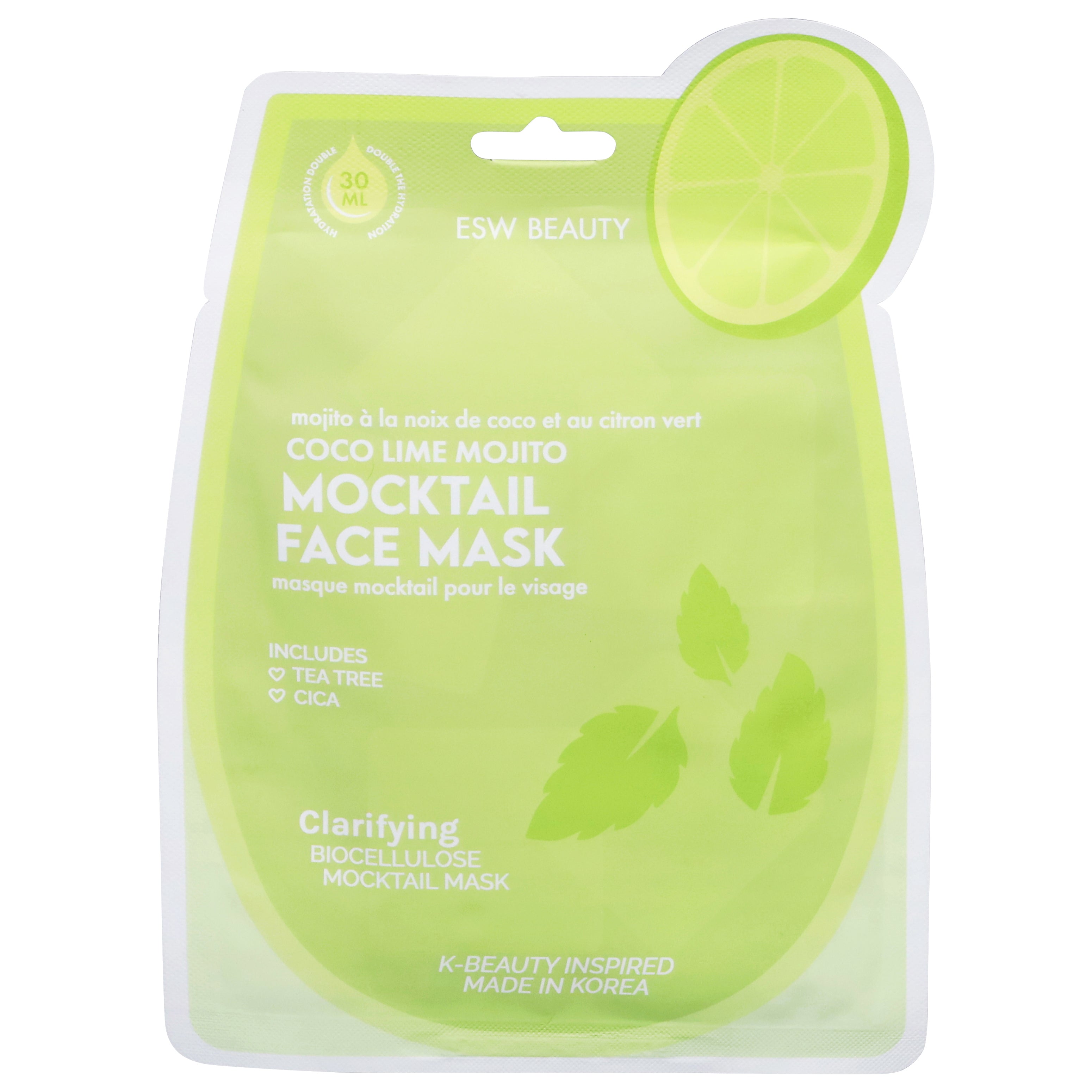 ESW Beauty Coco Lime Mojito Mocktail Face Mask 1.01 fl oz - Case of 10