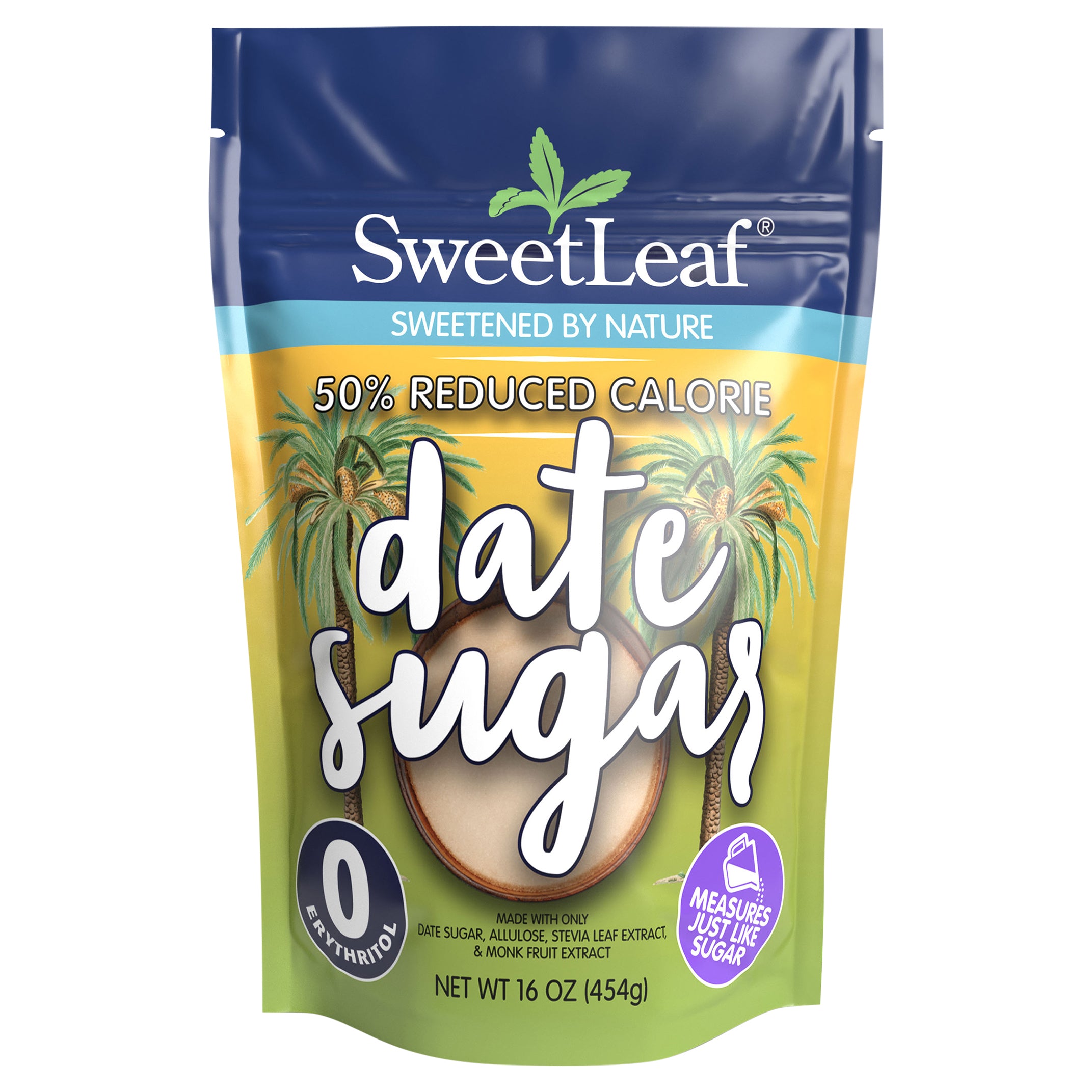 50% Reduced Calorie Date Sugar, 16oz bag - Case of 6