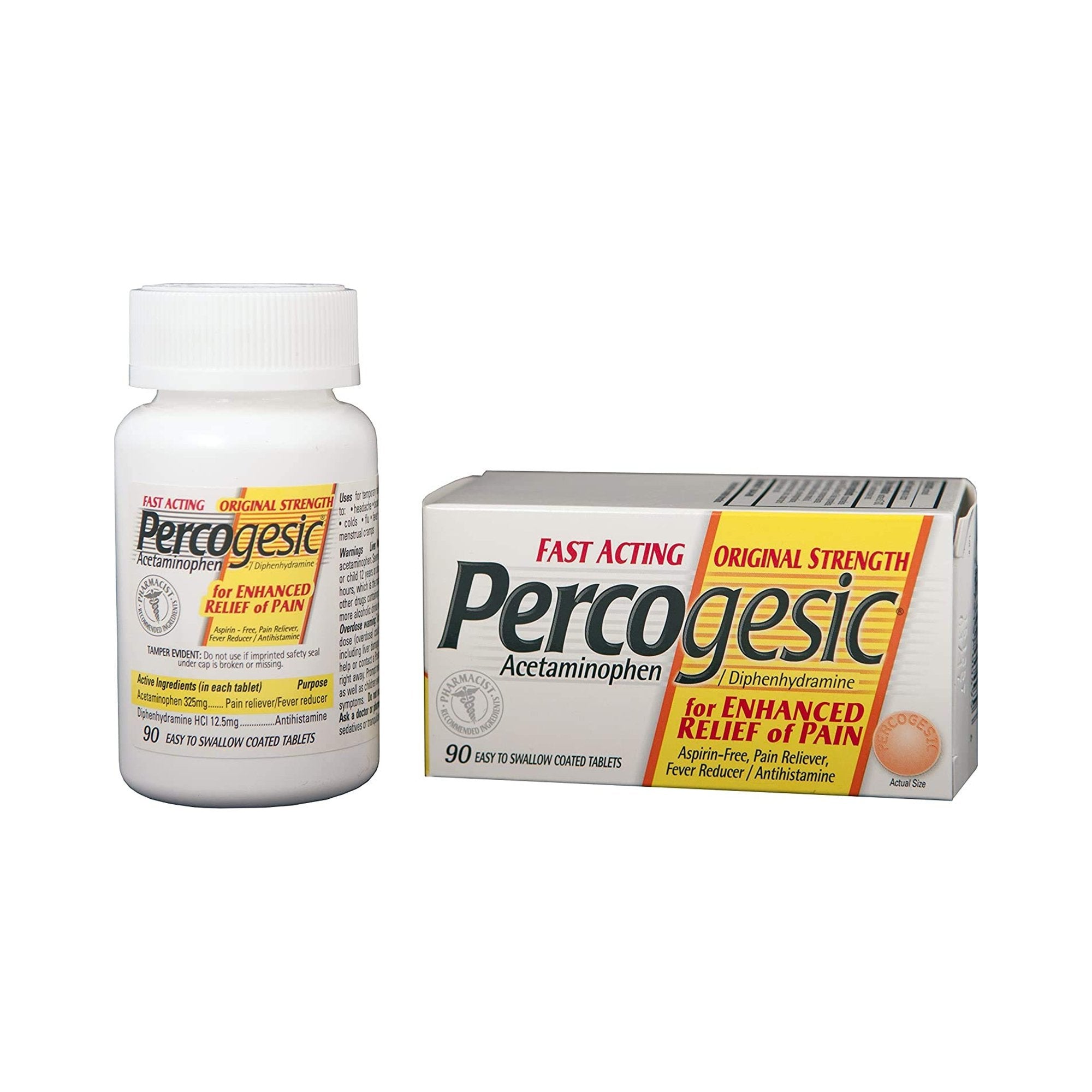 Medtech Laboratories - Allergy Relief Percogesic® 325 mg - 12.5 mg Strength Tablet 90 per Bottle [1/BT]
