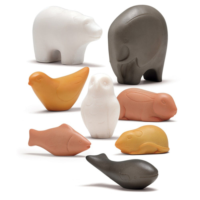 YELLOW DOOR - Sensory Play Animal Stone, Pack of 8