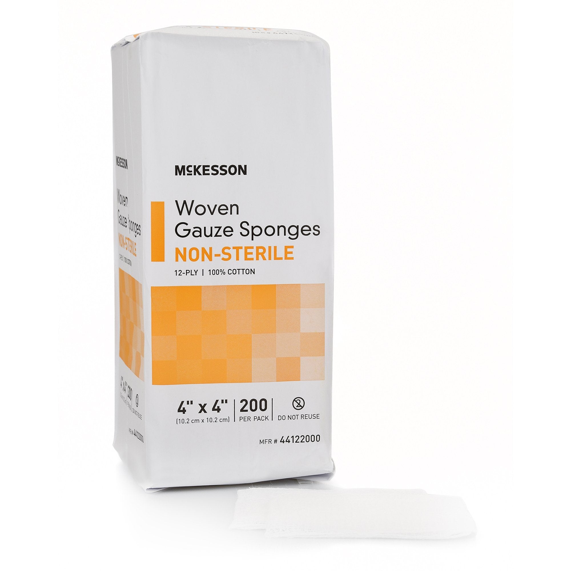 McKesson Brand - Gauze Sponge McKesson 4 X 4 Inch 12-Ply NonSterile 200 per Pack [200/BG]