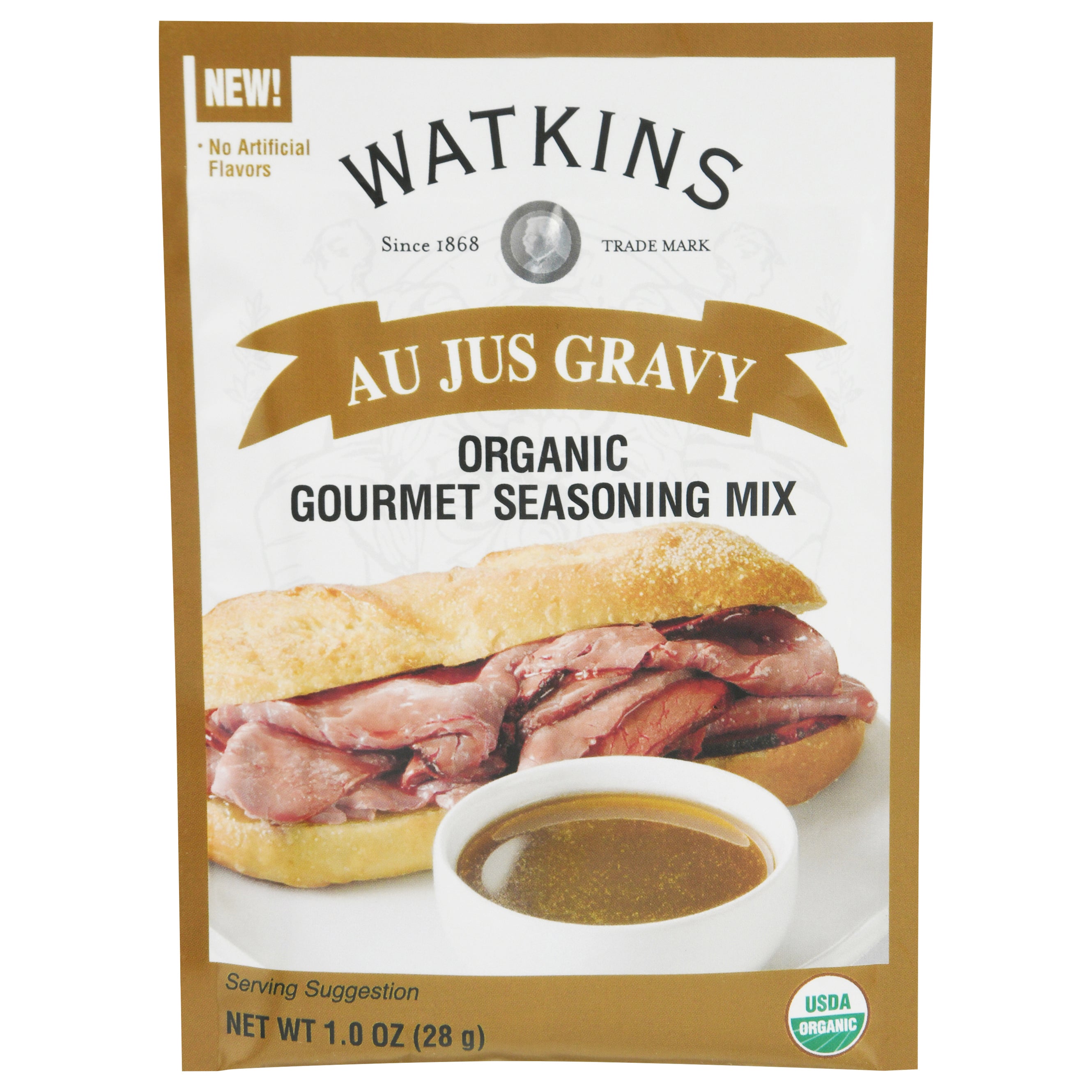 Watkins Gourmet Organic Au Jus Gravy Seasoning Mix 1.0 oz - Case of 12
