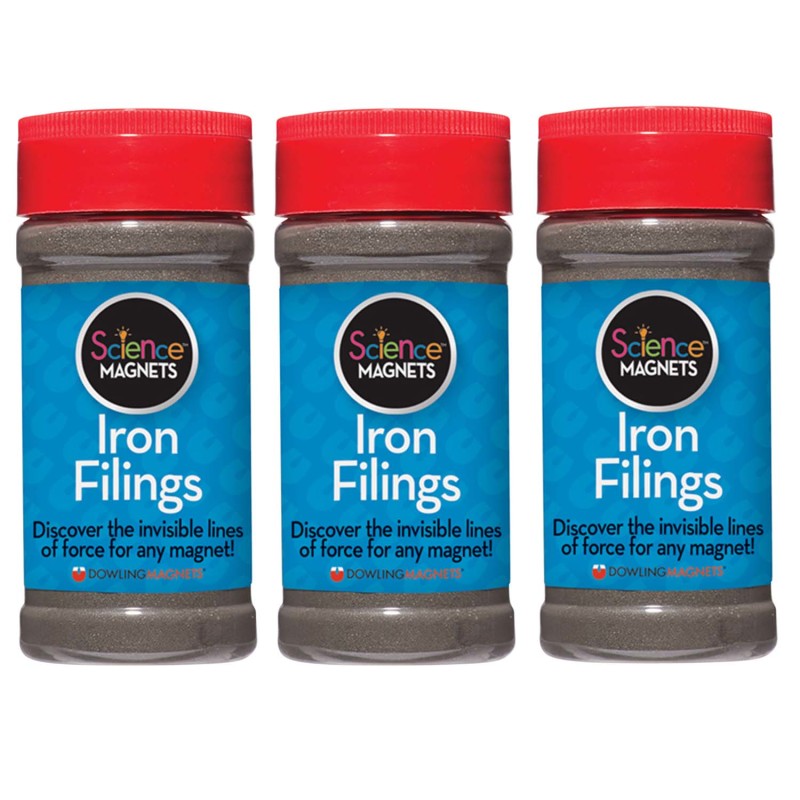 DOWLING MAGNETS - Iron Filings, 12 oz. Per Jar, 3 Jar