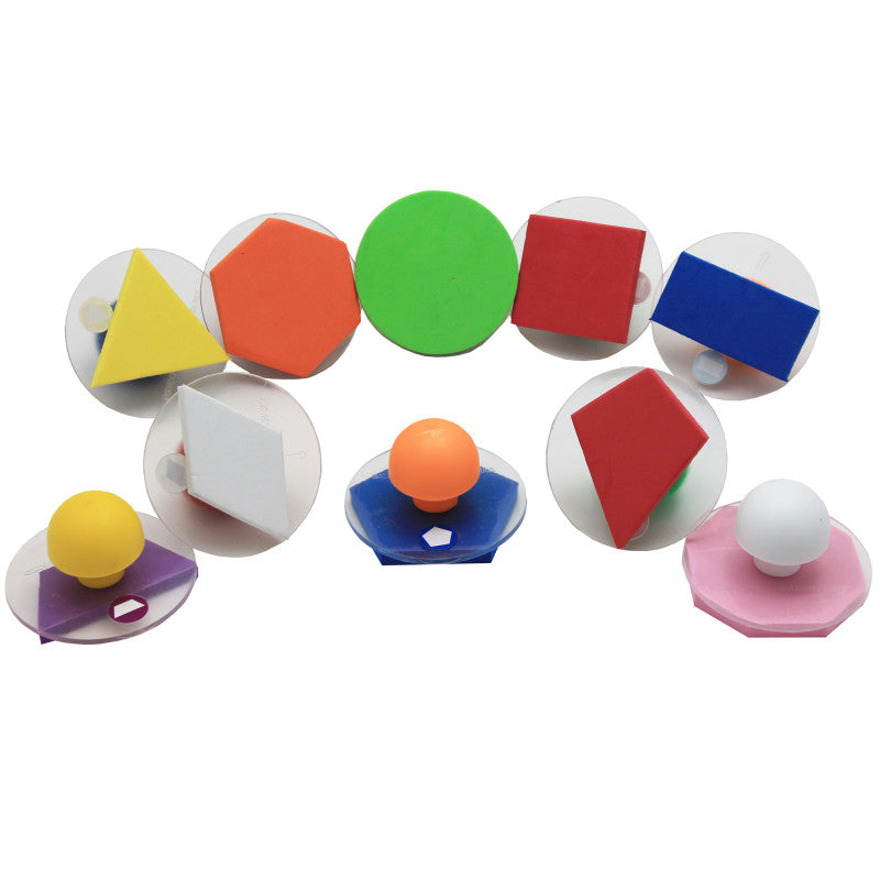 READY 2 LEARN - Giant Stampers - Geometric Shapes - Filled In - Set of 10