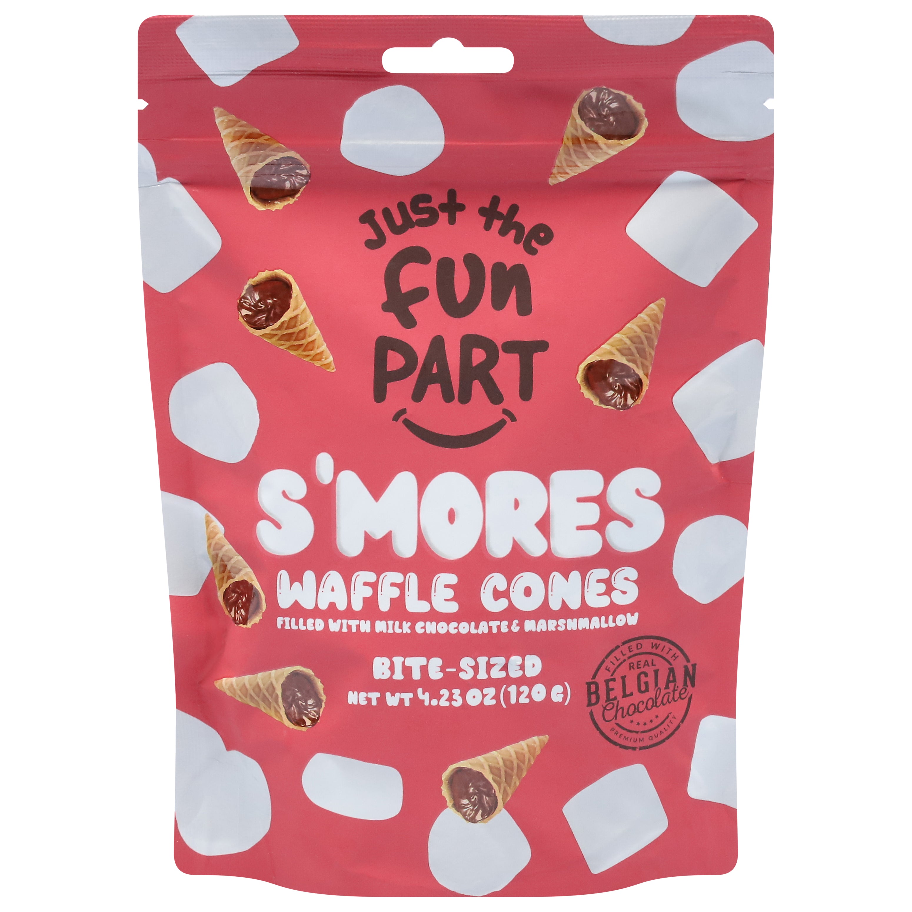 Just the Fun Part Bite Sized S'mores Waffle Cones Bite-Sized 4.23 oz - Case of 6
